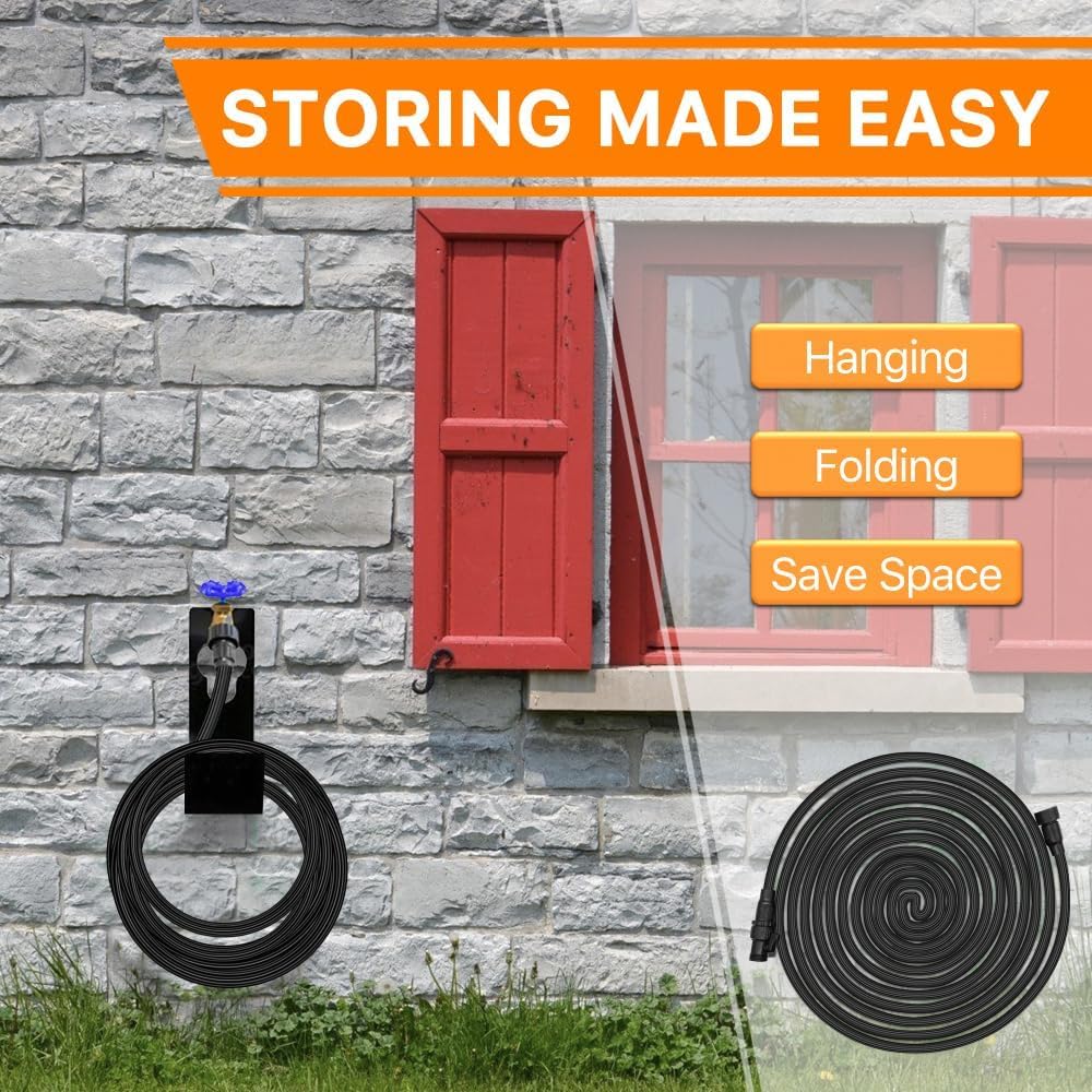 50FT Garden Hose, SINTETA Strongest Garden Hose with Triple Layer Latex Core & Latest Improved Extra Strength Fabric Protection for All Your Watering Needs Improved Design, Black