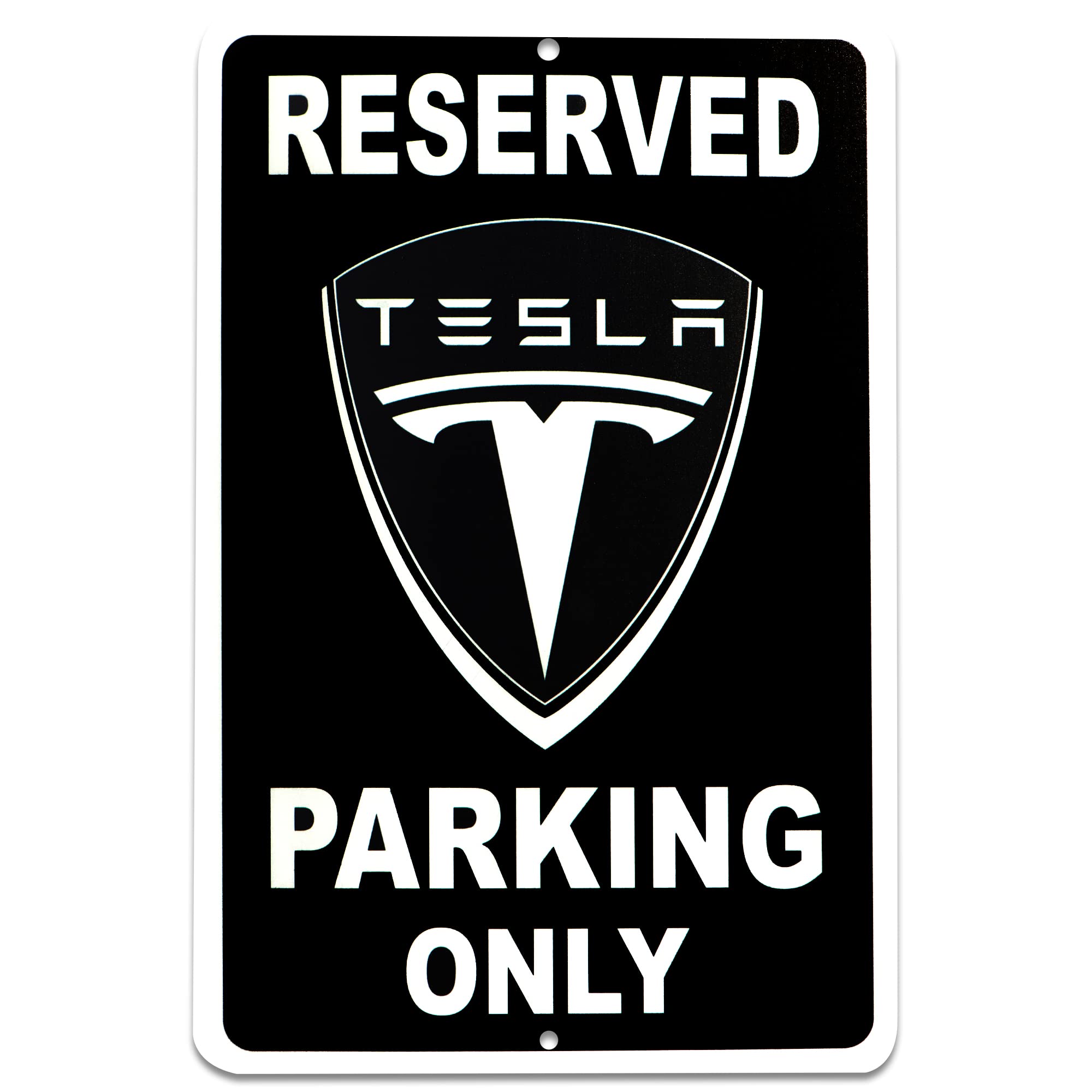 Tesla Parking Only Sign - 8x12 Aluminum Tesla Poster - Gifts for Tesla
