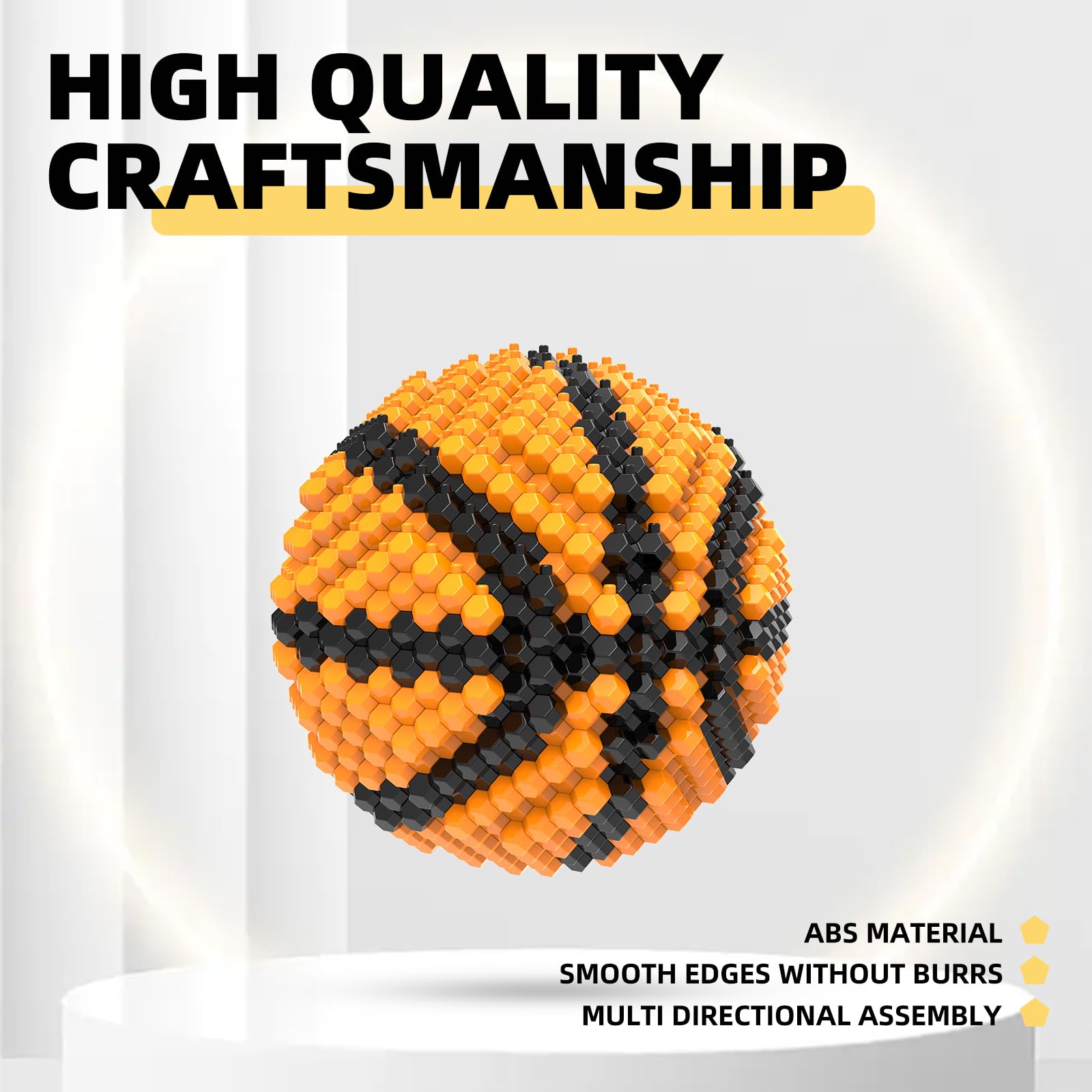 KADELE Basketball Building Block Set, Adults challenging STEM Block Decorations, Miniature 3D Educational Toys for Ages 14 15 16 and Above, (579 Pieces)
