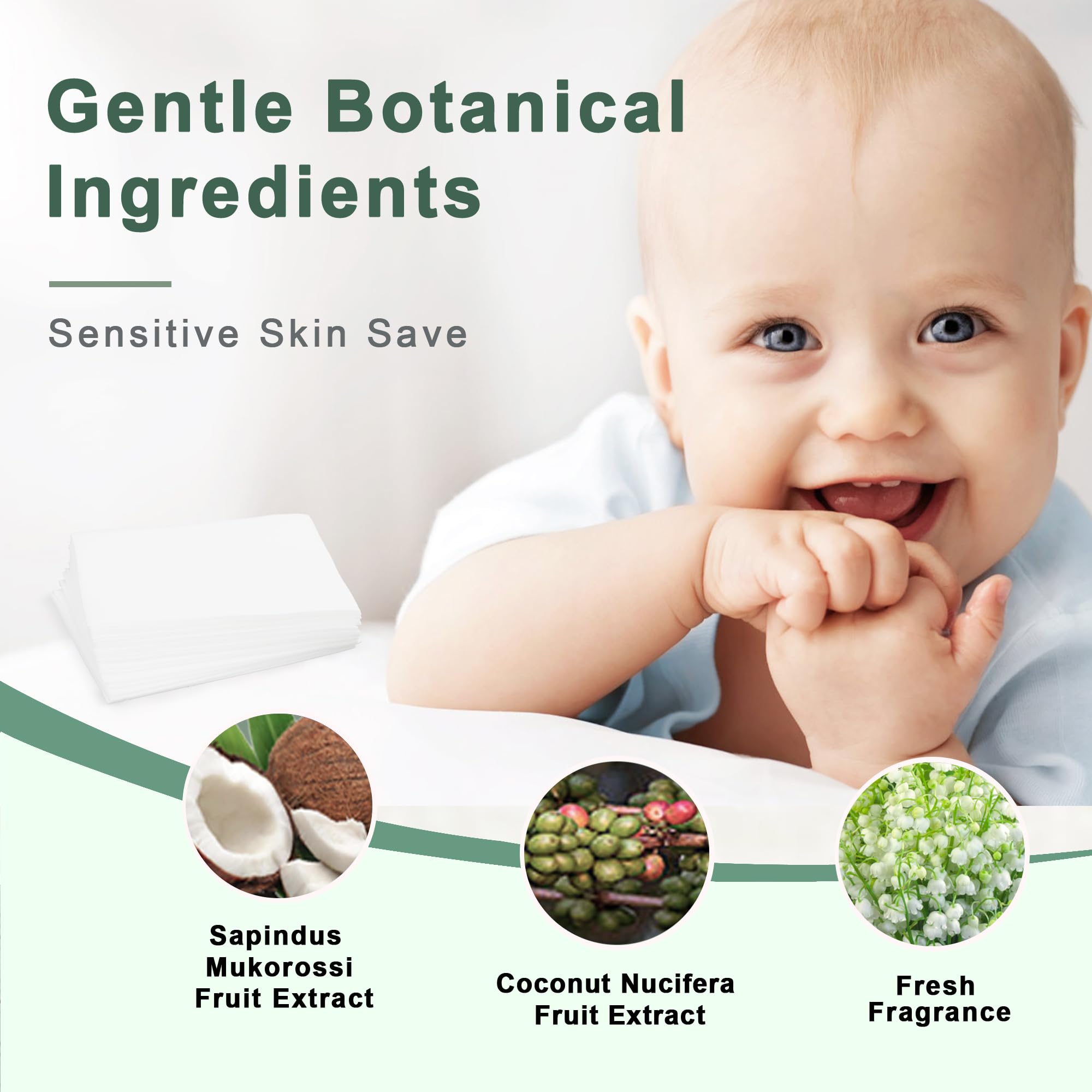 Laundry Detergent Sheets 260 Sheets, Fresh Scent Laundry Sheets, Eco-Friendly Liquidless Soap Strips, Plant-based, Hypoallergenic Washing Supplies, 260 Loads