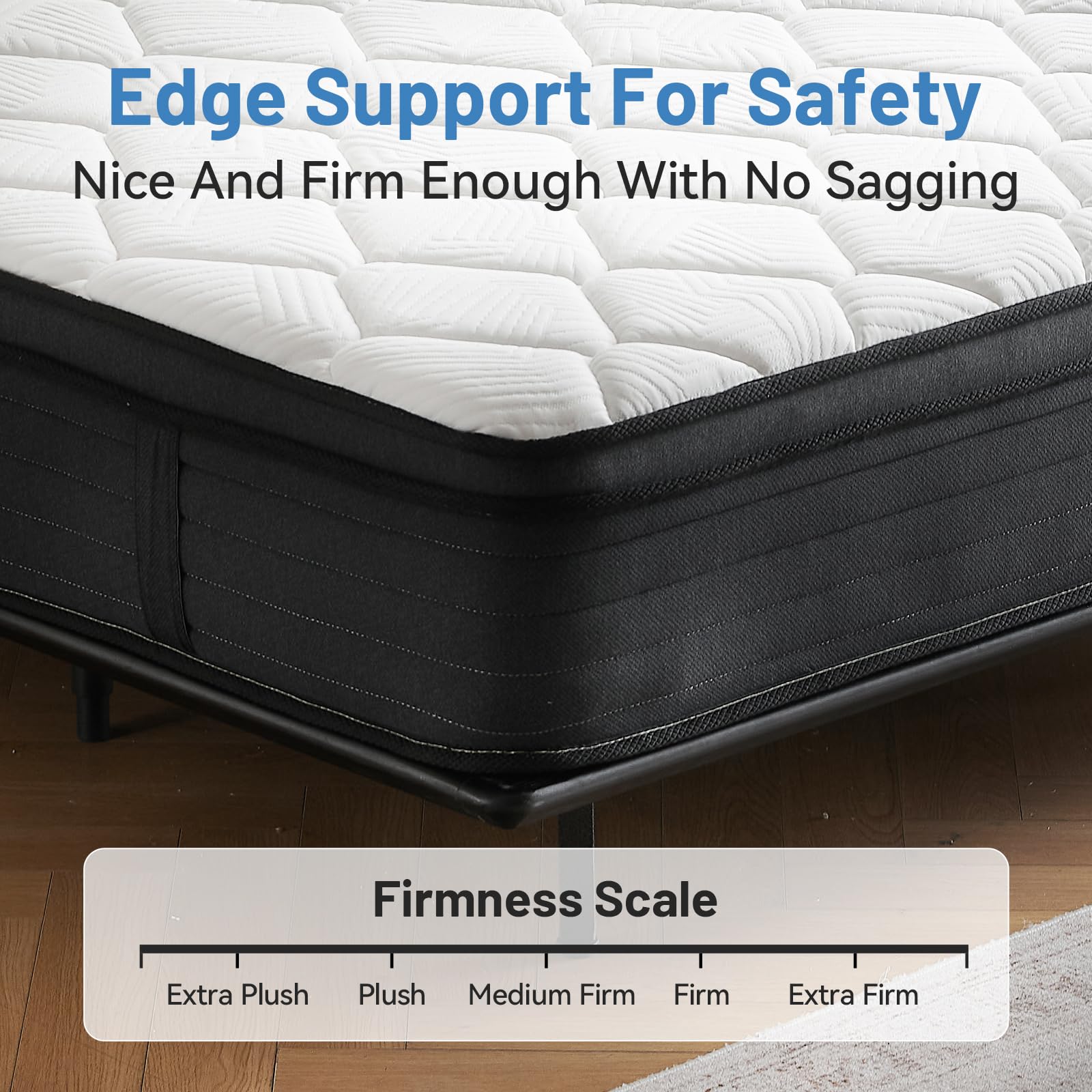 KYSHANN 10 Inch Full Size,Medium Soft Memory Foam Spring Hybrid Mattress in A Box,Motion Isolation,Cool Sleep,Pressure Relief,Easy Shipping Compressed Mattress,365 Night Trial,Forever Warranty