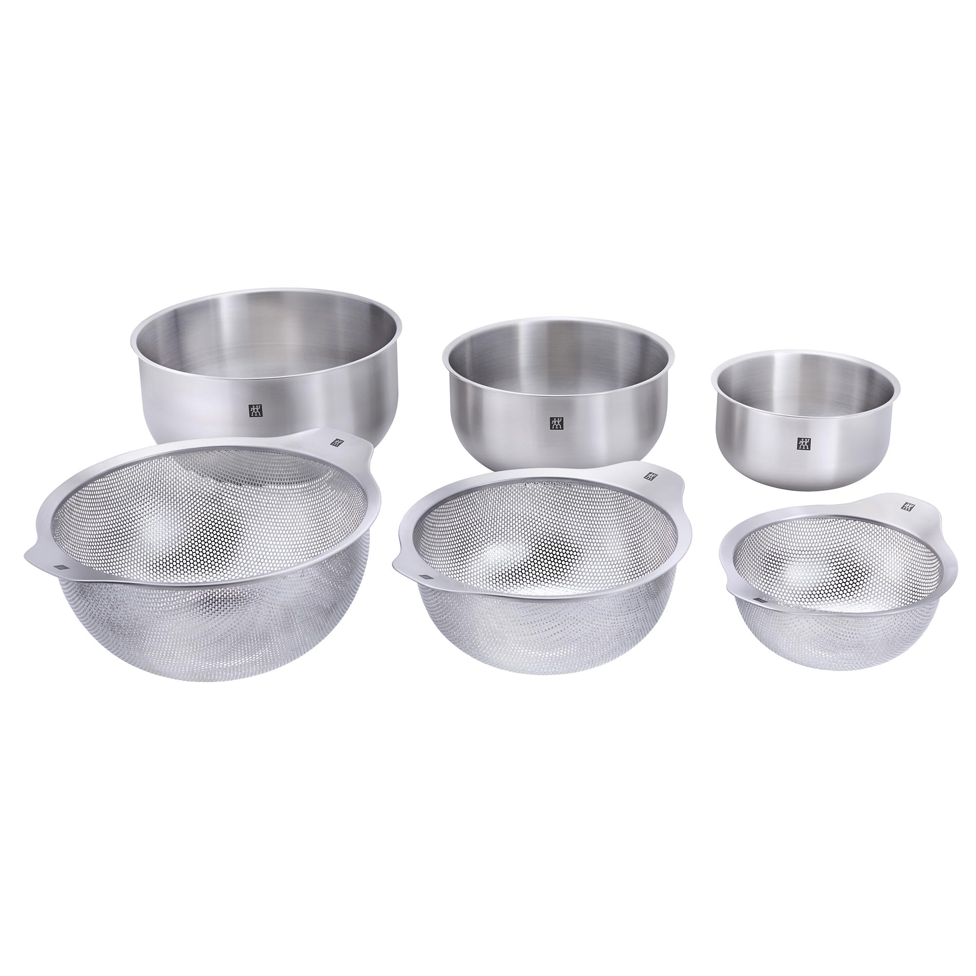 ZWILLING Prep 6-pc Brushed Stainless Steels Nesting Bowls & Strainers Set