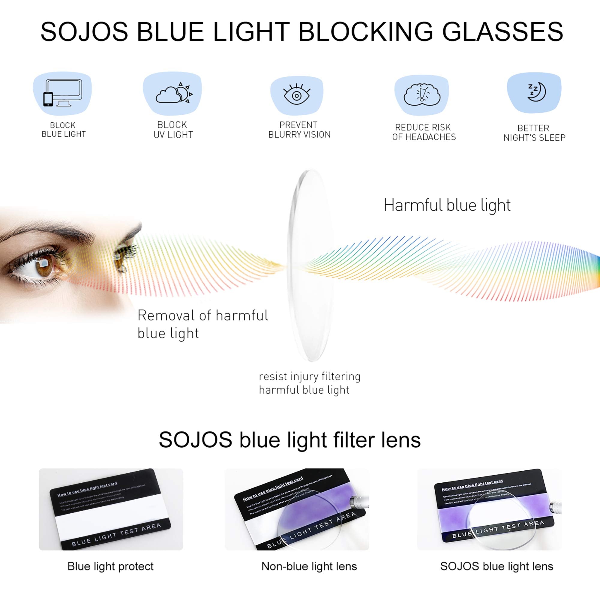 SOJOS Cat Eye Blue Light Blocking Glasses for Woman Hipster Metal Frame Womens Eyeglasses She Young SJ5027, Rose Gold Frame/Anti-Blue Light Lens