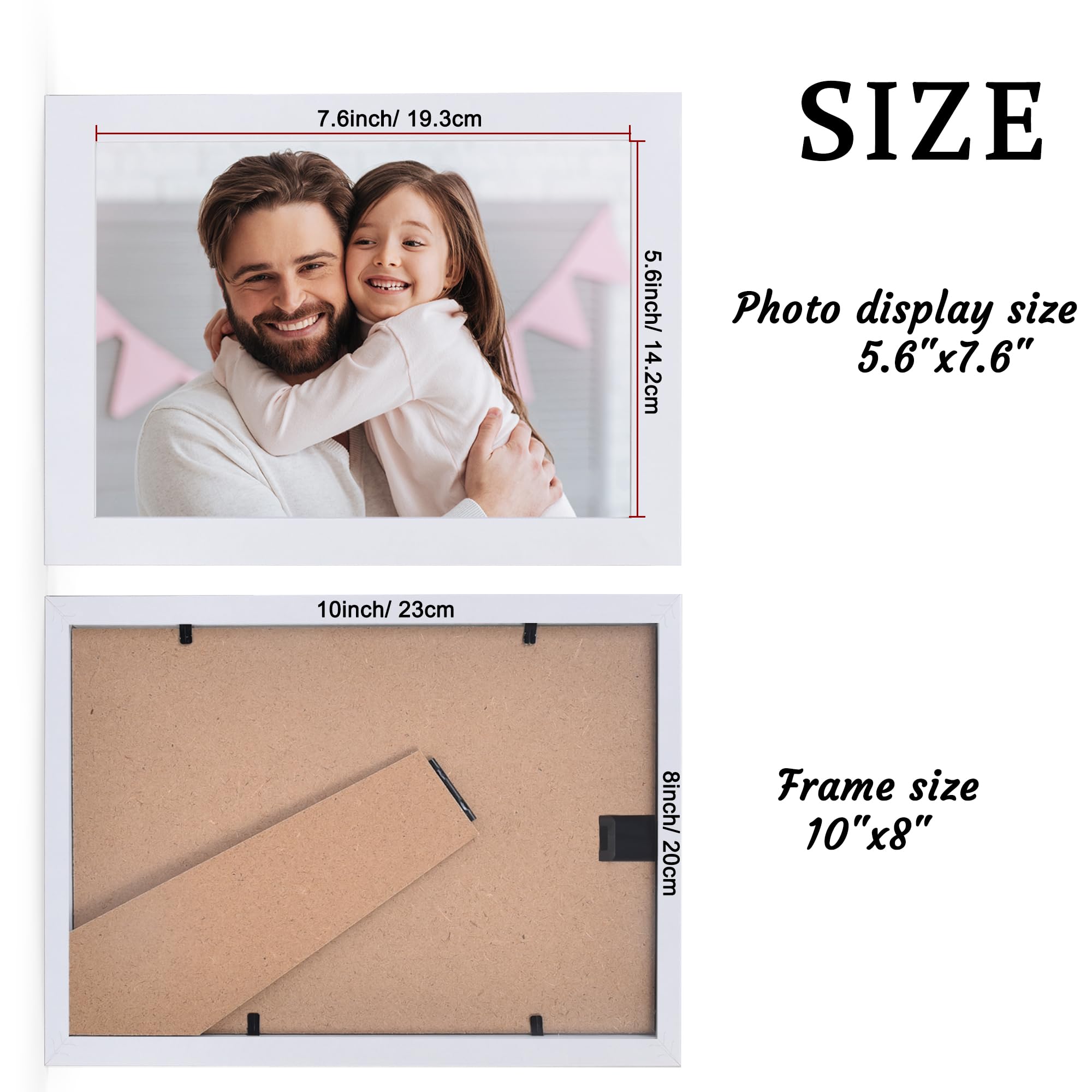 GagetElec Custom Canvas Prints with Your Photos,Personalized Picture on Canvas Desk Decor Christmas Gifts for Family,Friends (10" X 8") (White)