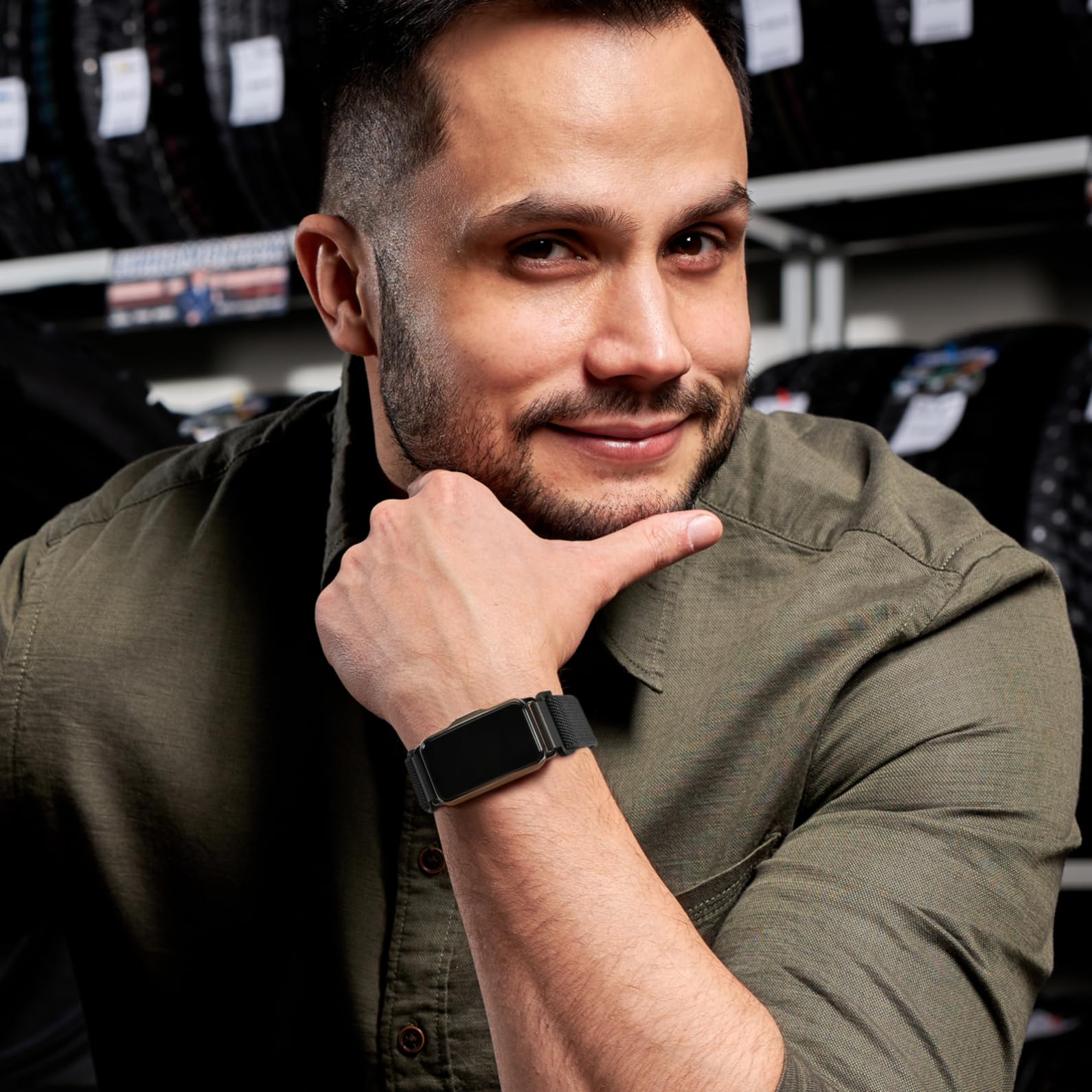 Huadea 3 Pack Compatible with 18mm Fossil Women's Women's Gen 6 42mm Watch Band/5E 42mm & Bestinn/Mindrose H80 1.47'' Fitness Tracker, Soft Sport Nylon Straps Wristbands for Women Men