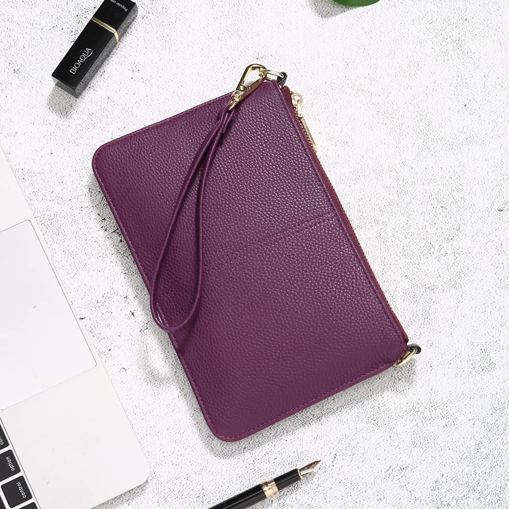 SENDEFN Leather Wristlet Clutch Small Women Crossbody Shoulder Bag Wallet Purses RIFD Card Slots