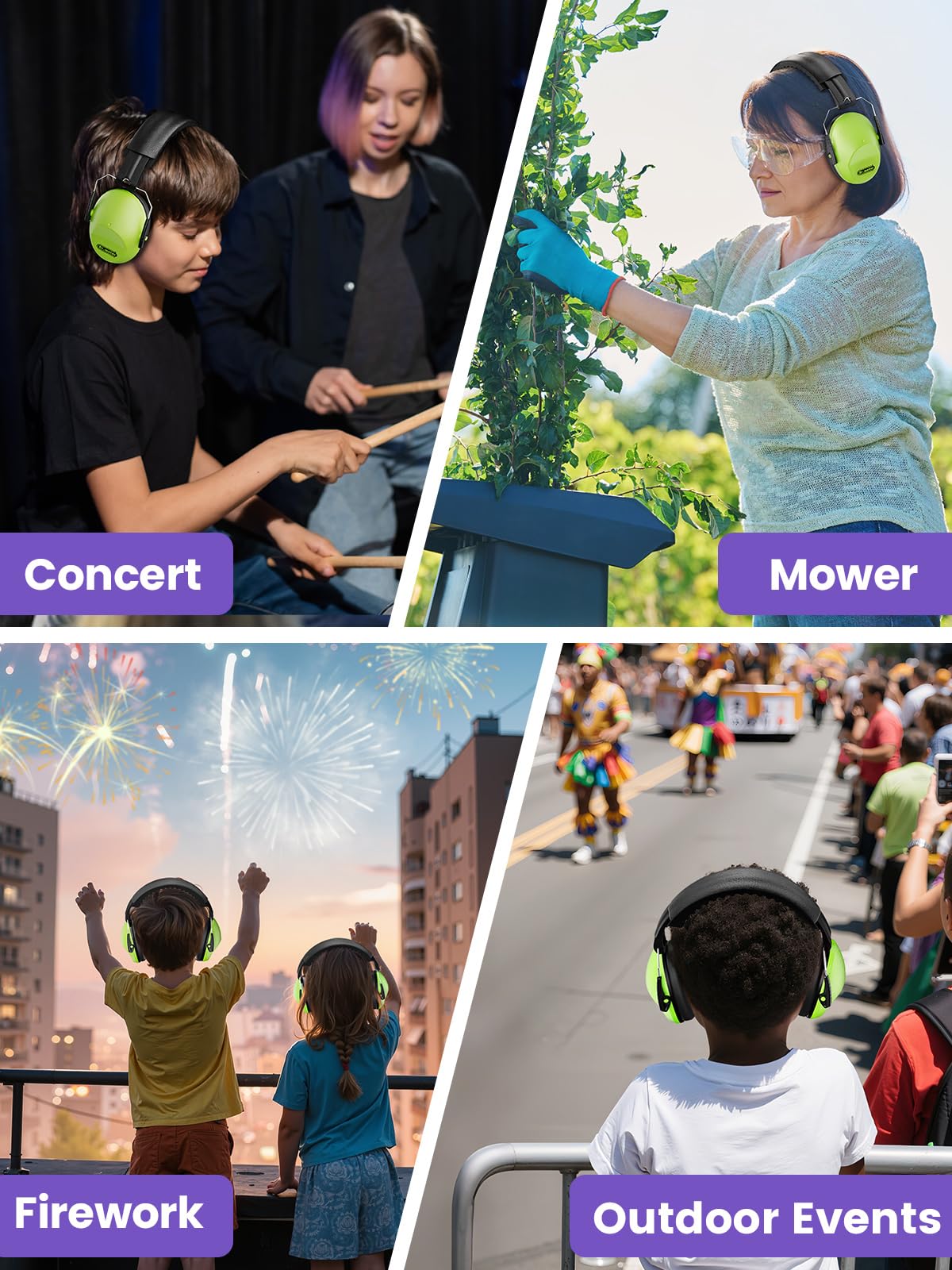 Dr.meter Ear Muffs for Noise Reduction: 27.4SNR Noise Cancelling Headphones for Kids Adults, EM100 Adjustable Hearing Protection Earmuffs for Monster Jam, Autism Sensory, Concerts, Fireworks