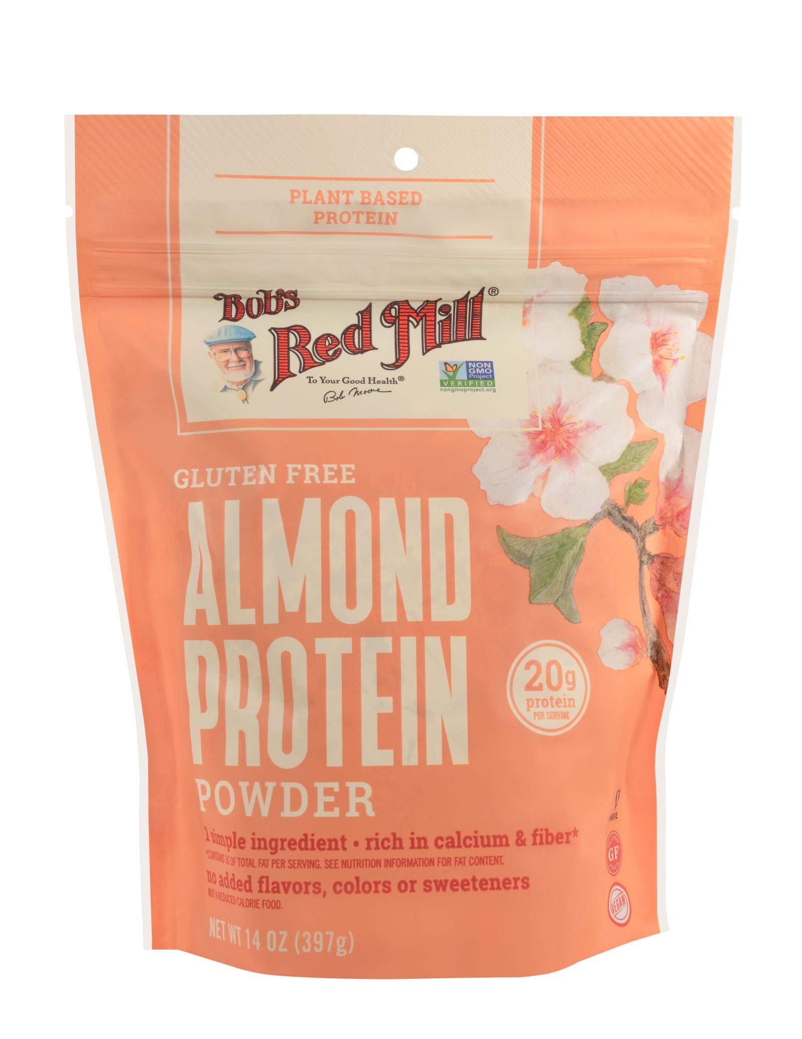 Bob's Red Mill Almond Protein Powder, 14oz (Pack of 4) - Non GMO, Vegan, Paleo Friendly, Keto Friendly, Kosher