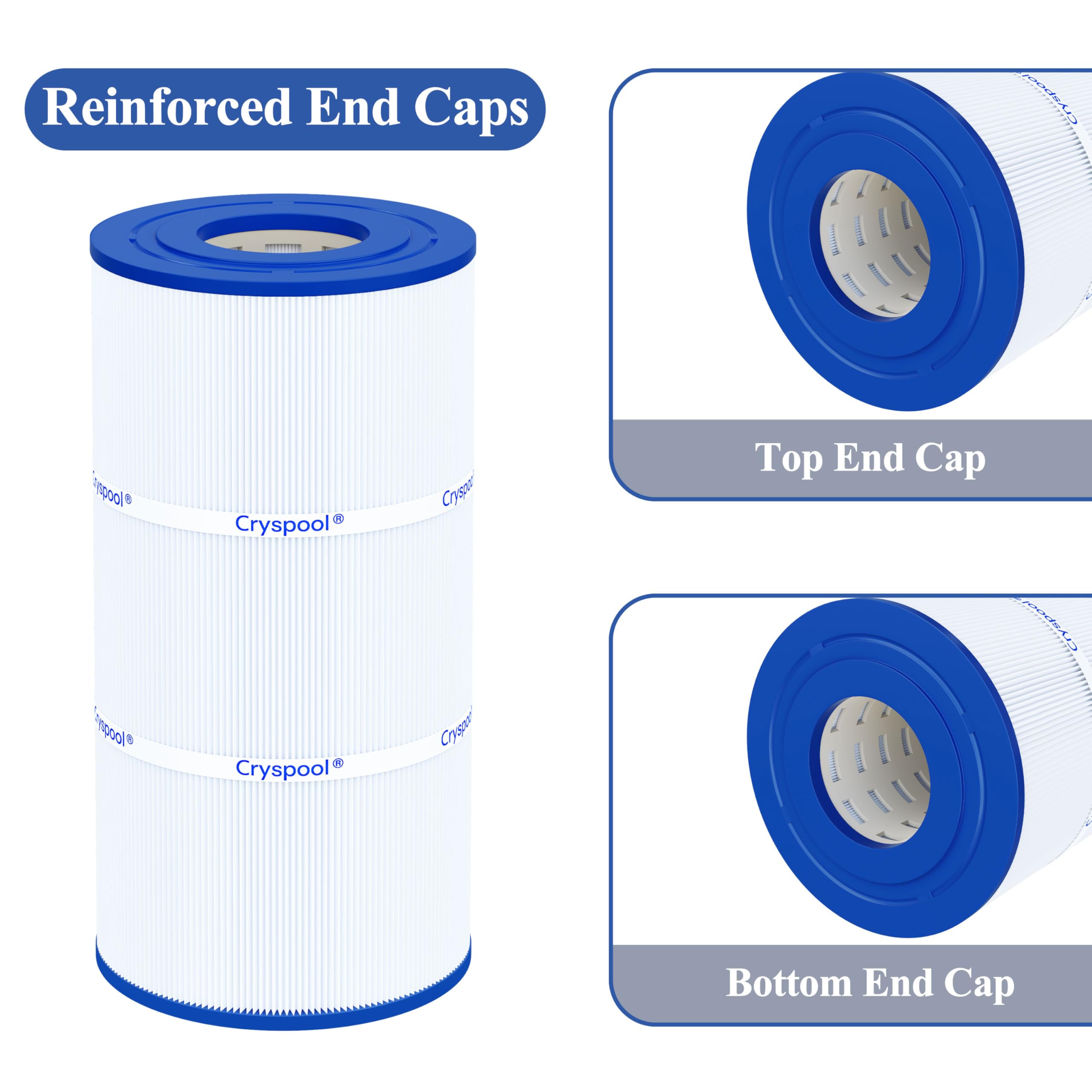 Cryspool® 08046 Filter Compatible with Hayward C900, CX900RE, C-900, PA90, Posi-Clear PXC-95, C-8409, Ultral-B6, PP-B6, FC-1292, 90 Sq. Ft Pool Filter Cartridge, 1 Pack