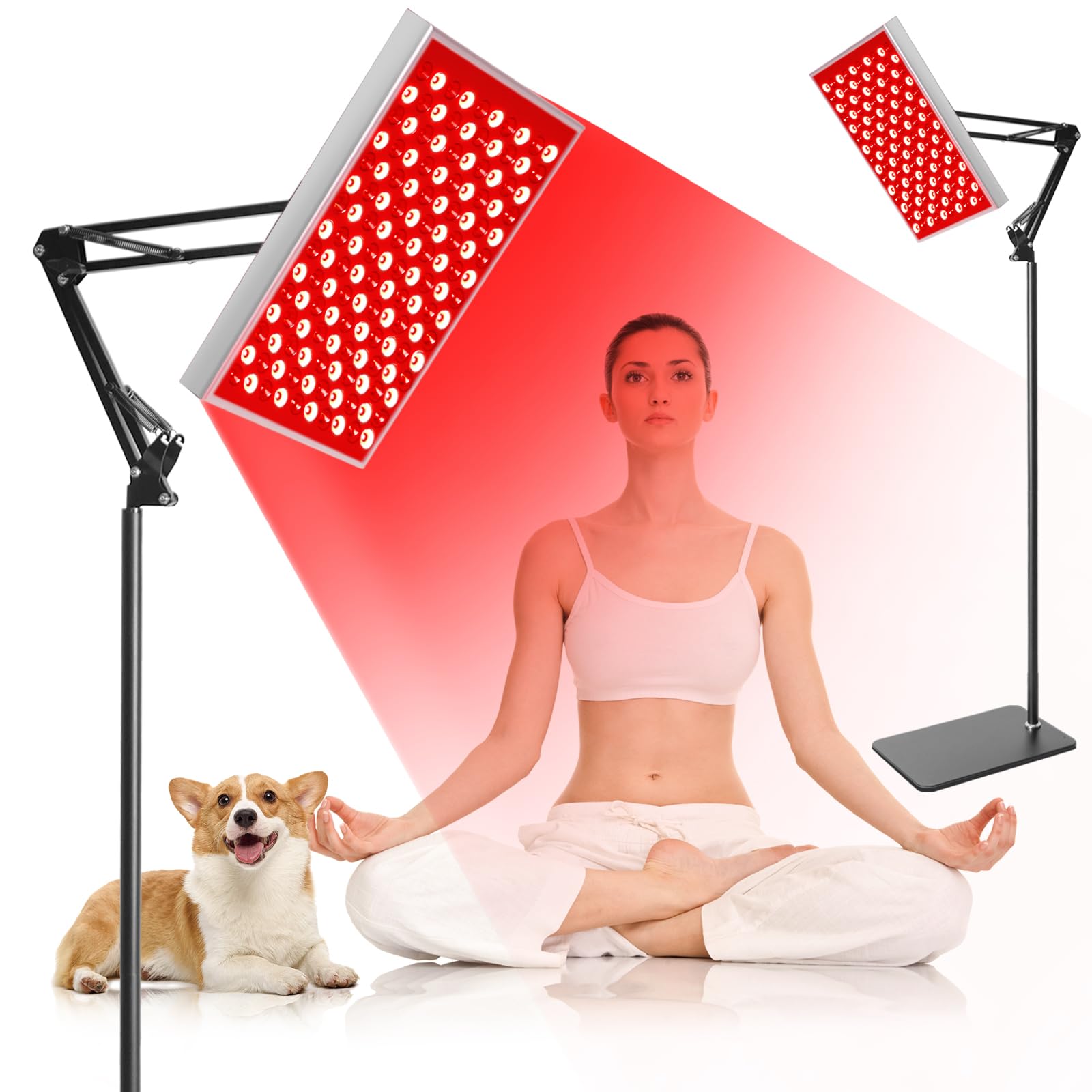 Red Light Therapy, Red Light Therapy Lamp for Body,Red Infrared Light Therapy Panel with Stand,Deep 660nm and 850nm Near Infrared Led Red Light Therapy Device at Home for Face Pain Skin Back