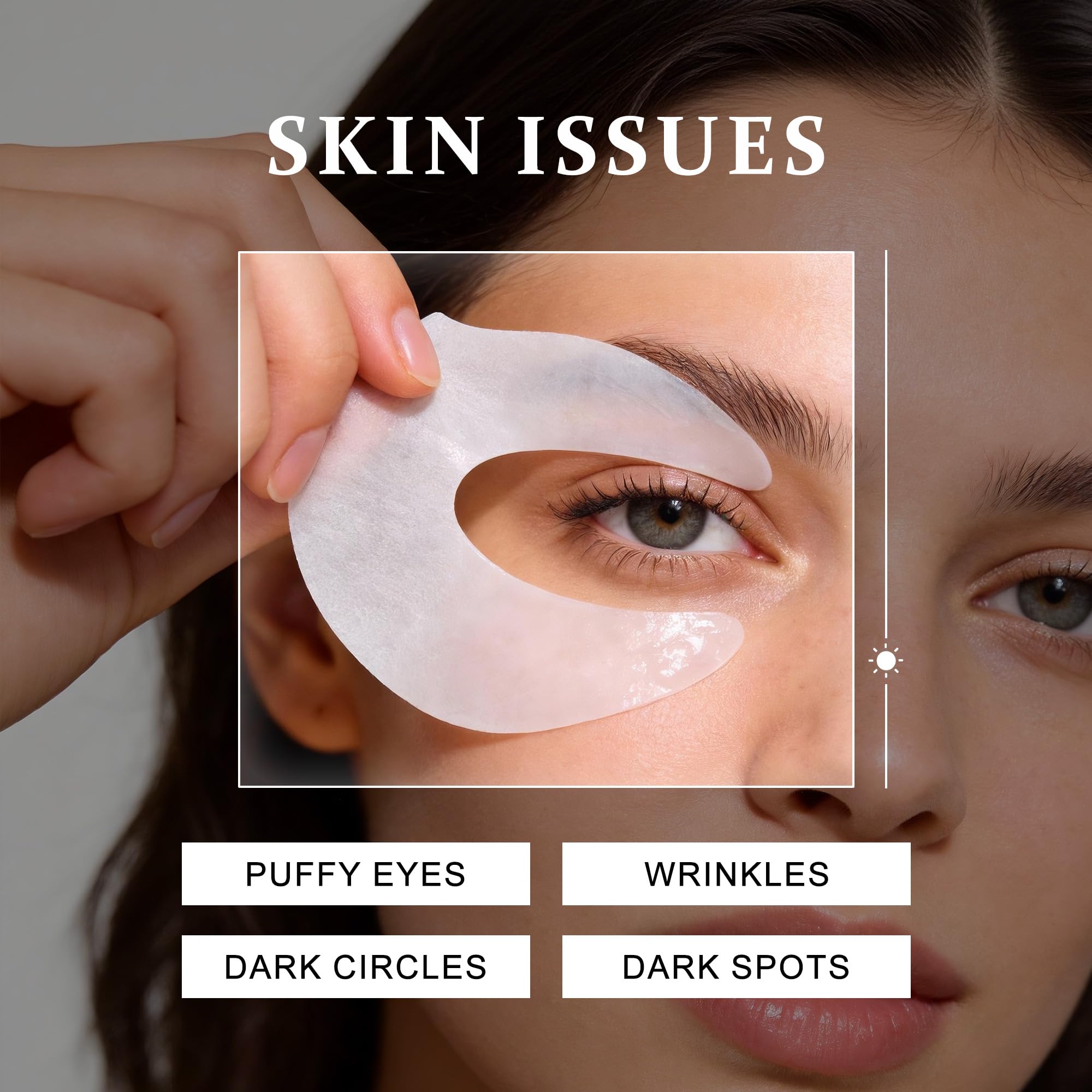 Ycz Under Eye Patches (60 ct) – Caffeine Eye Masks for Puffy Eyes, Dark Circles & Fine Lines, Hydrating Collagen Masks with Niacinamide for Depuffing, Anti-Aging 360° Full Eye Care, Gifts for Women