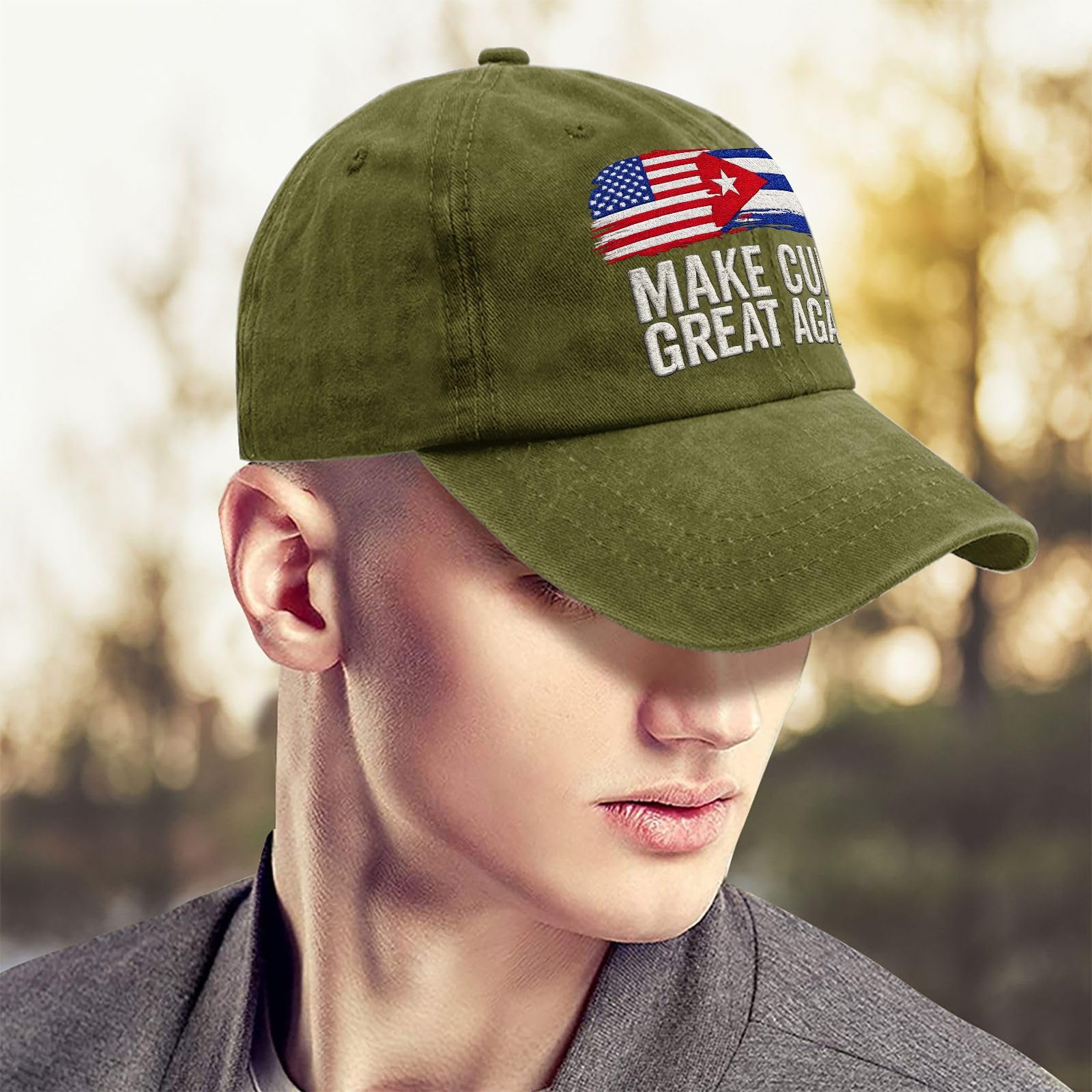 Make Cubas Great Again Embroidered Sun Hat Beach Caps for Her
