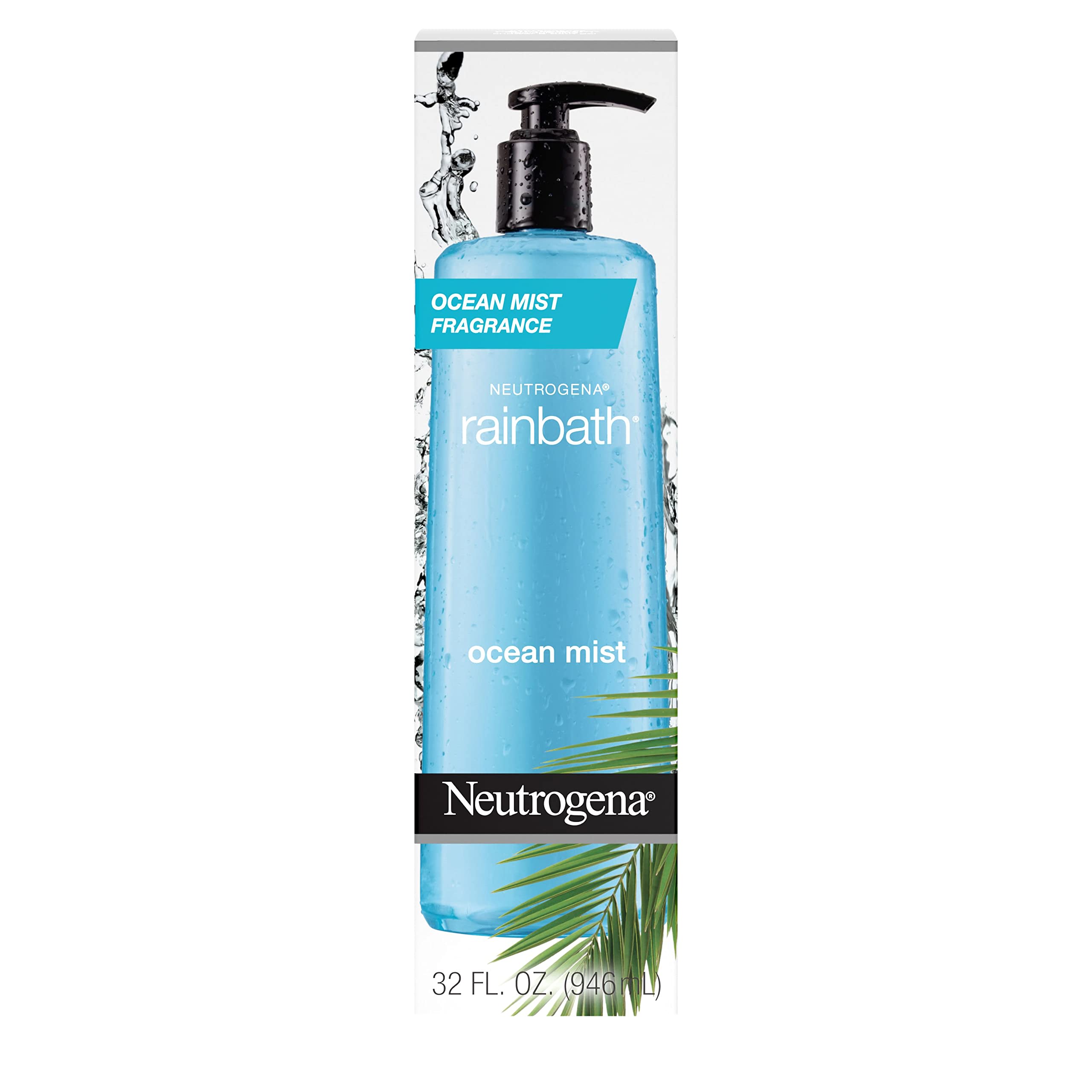 Neutrogena Rainbath Daily Body Wash, Refreshing & Cleansing Shower & Bath Gel, Body Cleanser Conditions & Softens Skin, Ocean Mist Scent, 32 fl oz