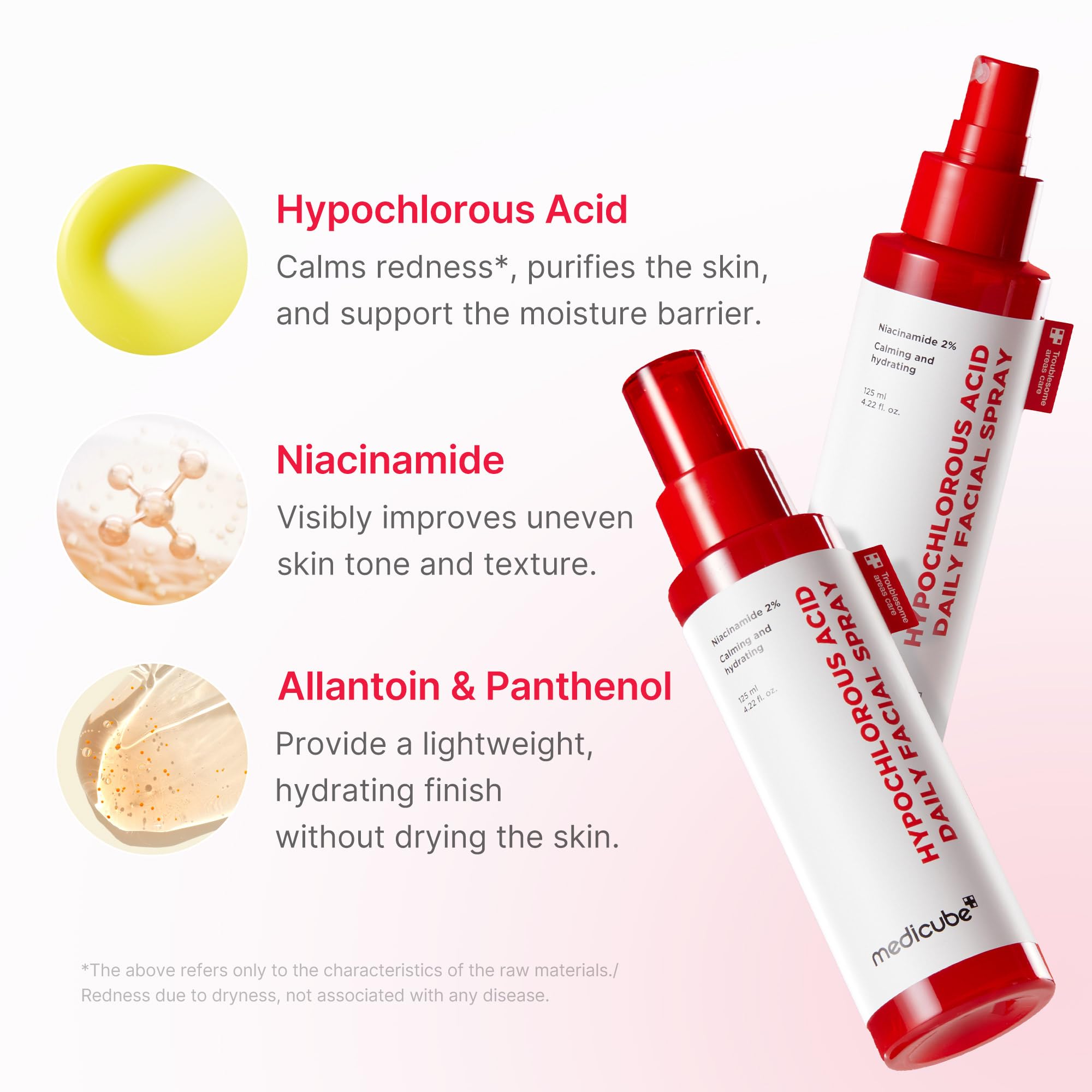 medicube Red Power Duo for After Spot Care Use: TXA+Niacinamide 15% Glow Facial Serum and Power Soothing Spray