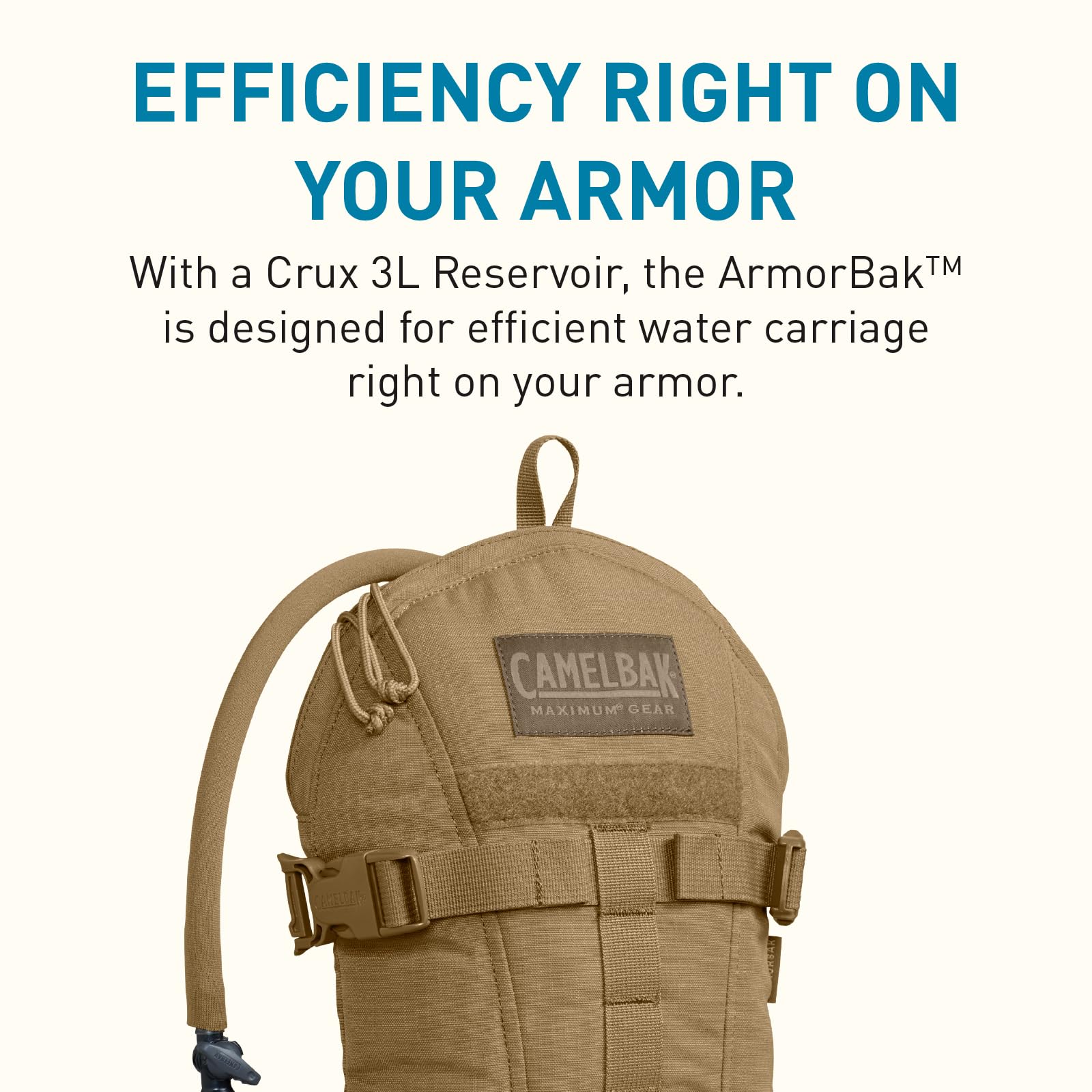 CamelBak Armorbak Tactical Hydration Pack Mil Spec Crux Reservoir Coyote, 100oz/3L