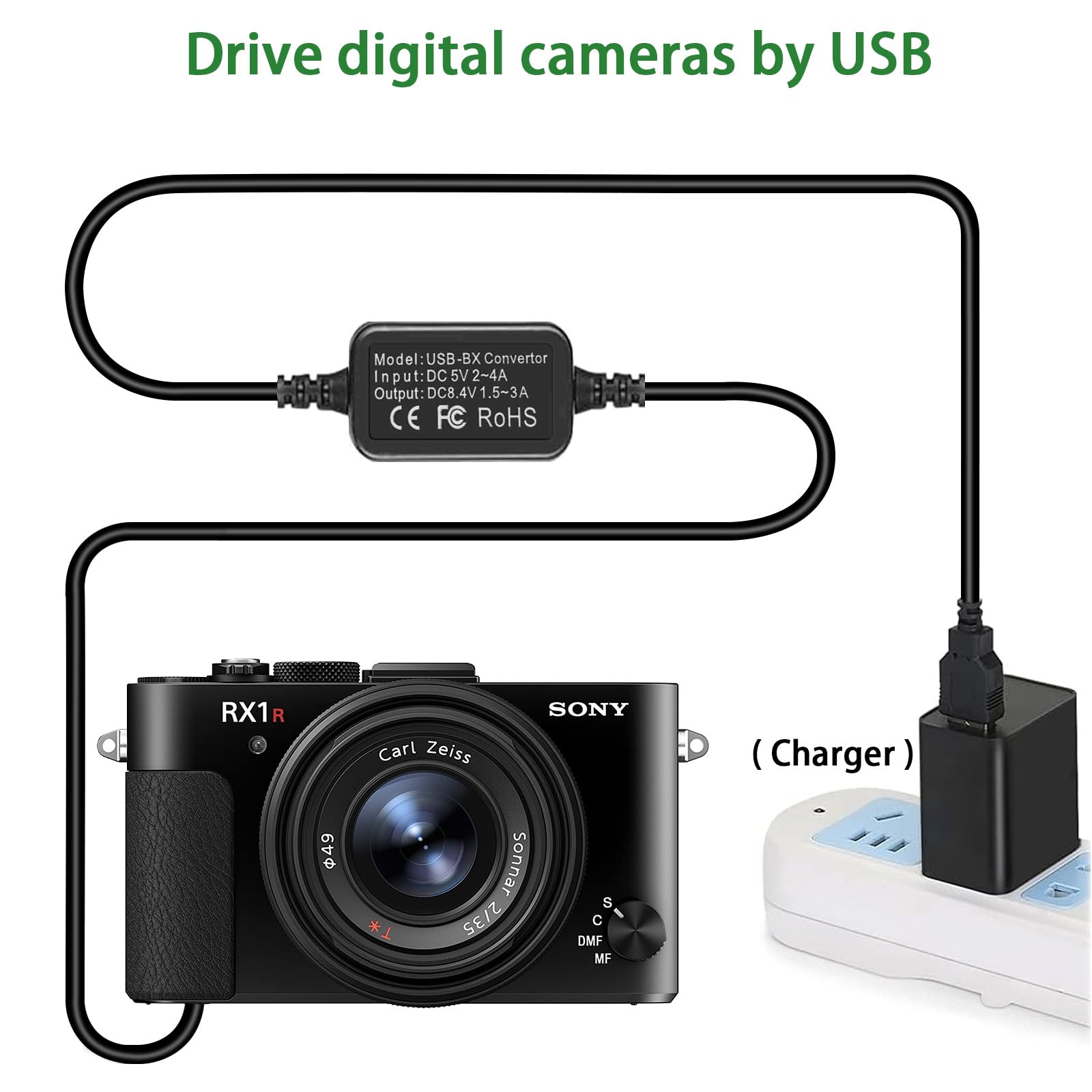 LP-E10 Dummy Battery USB Power Cord ACK-E10 Power Supply DR-E10 DC Coupler Kit for Canon EOS Rebel T7 T6 T5 T3 1100D 1200D 1300D 1500D 2000D, Kiss X50 X70 X80 X90 Cameras.