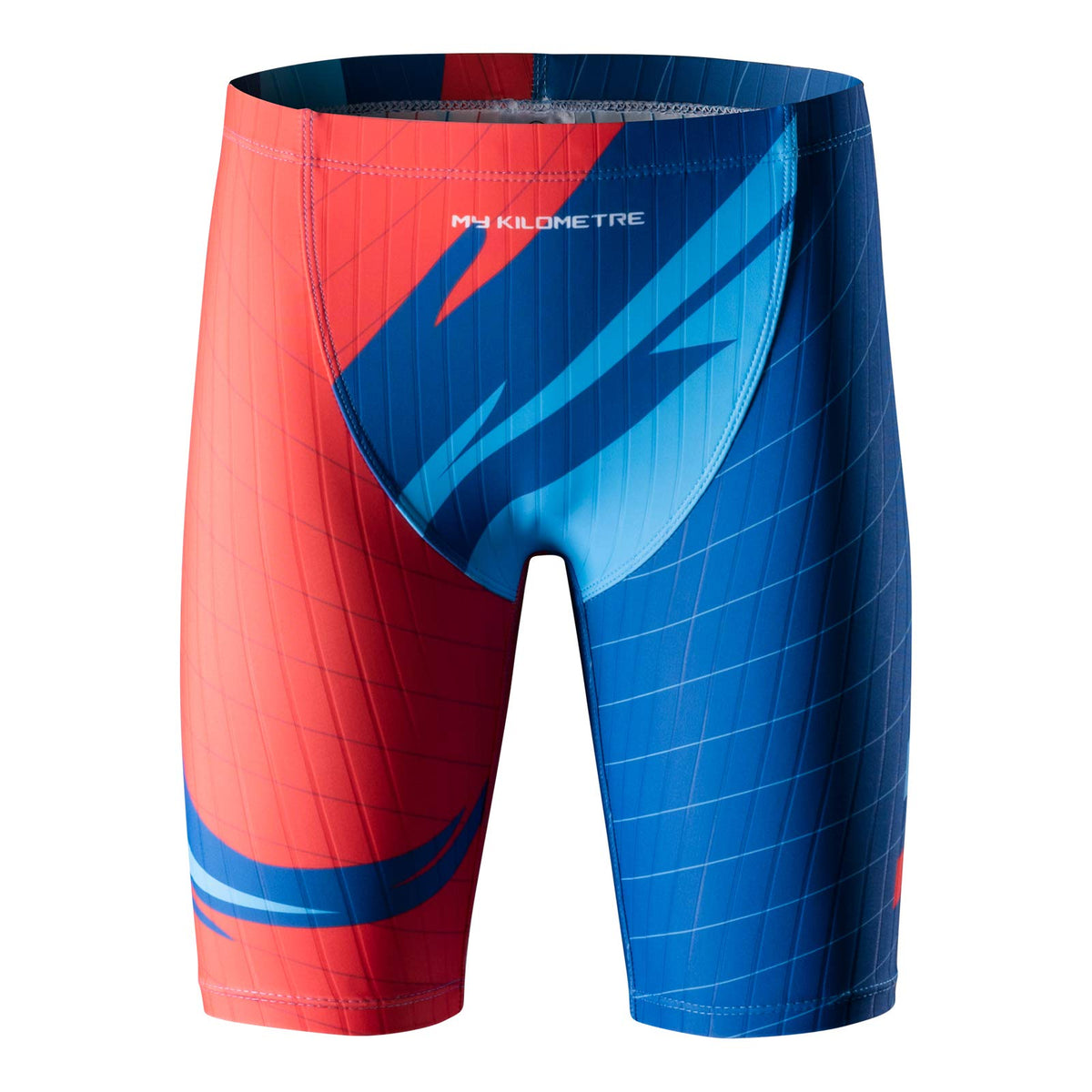 MY KILOMETRE Boys' Jammer Swimsuit with Drawstring Training Swimwear for Kids Endurance Boys Youth Swim Shorts Kids Swimsuit Red