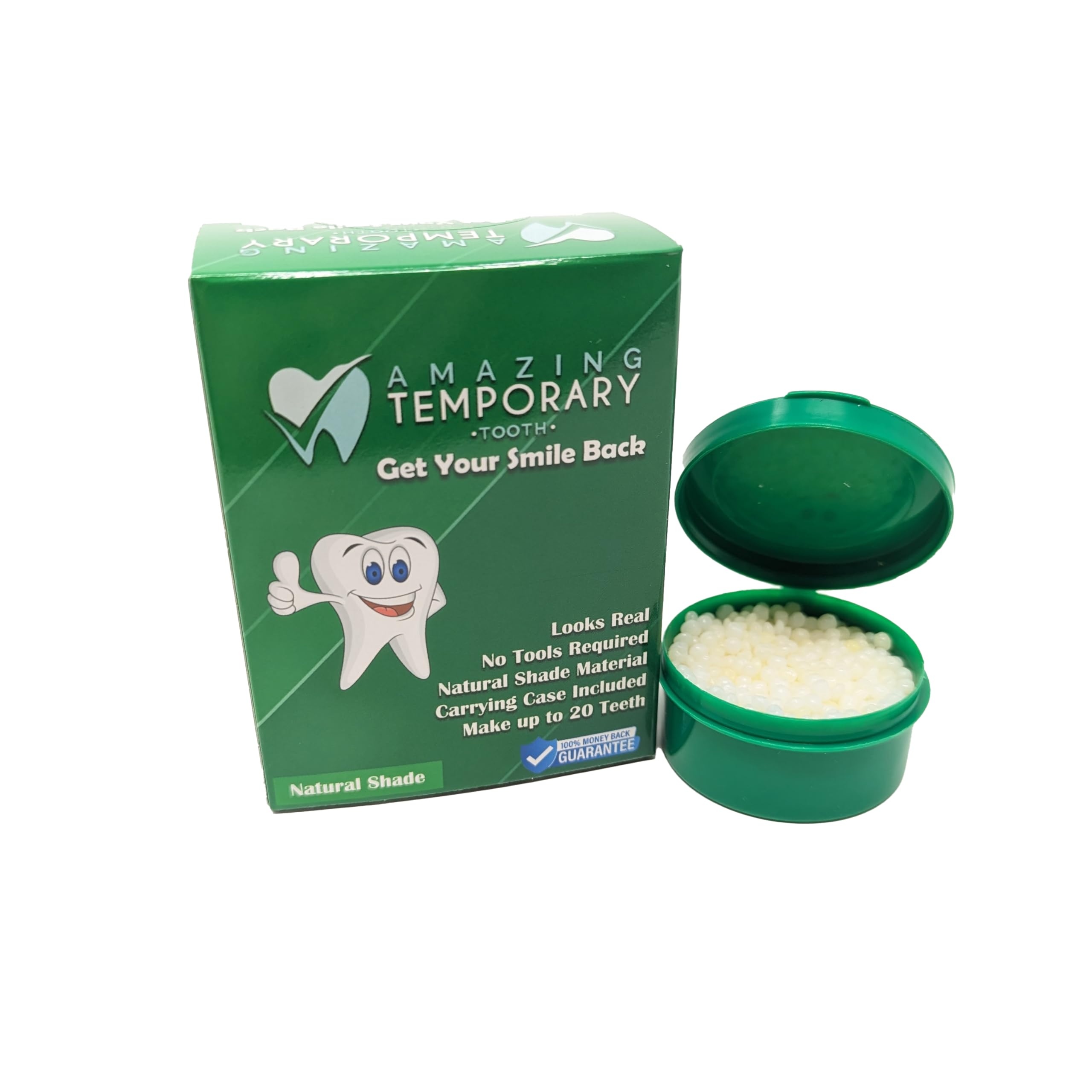 Amazing Temporary Tooth Replacement Kit, Temp Missing Teeth Repair, Natural Shade