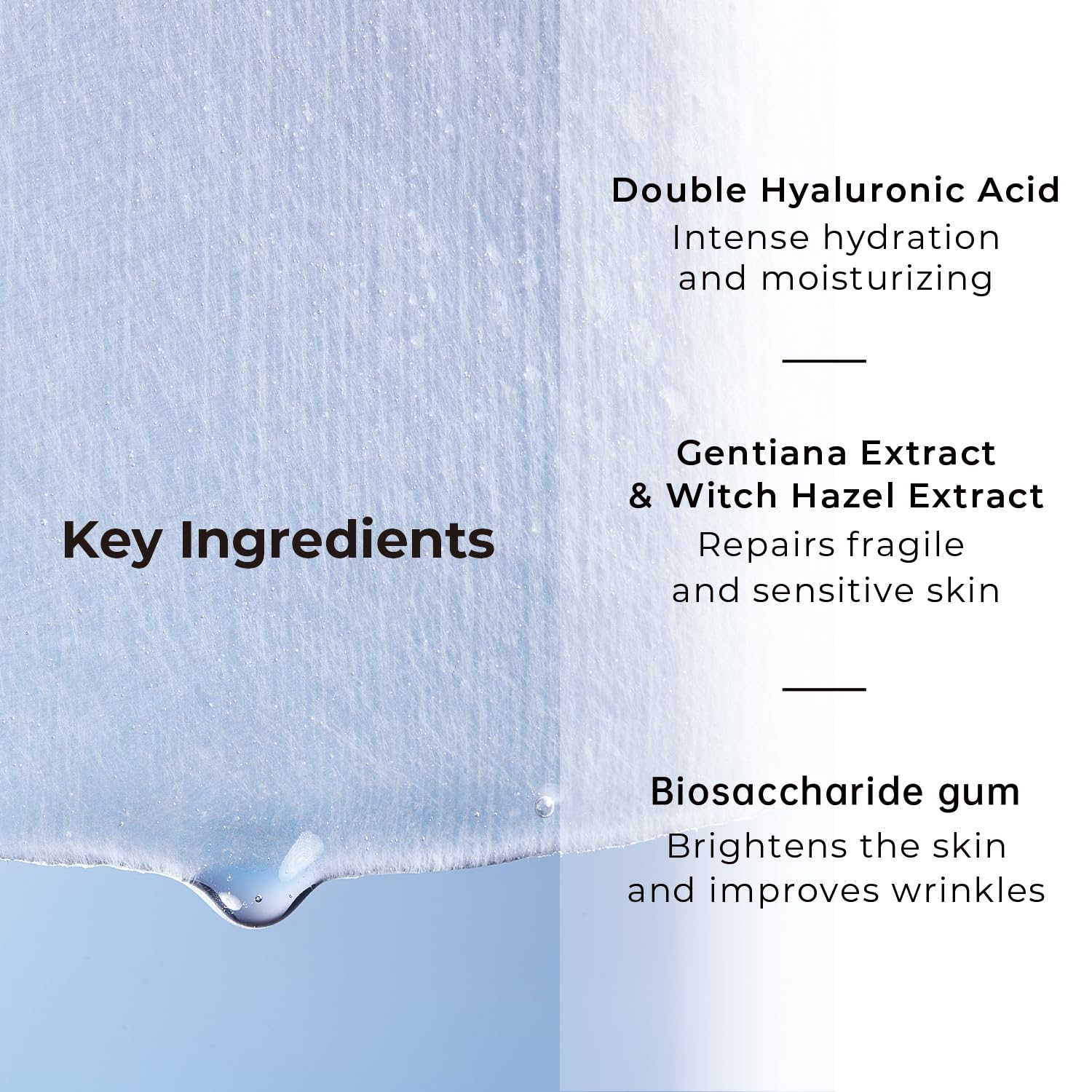+WIS+ Intensive Hydrating Facial Mask 24 EA with Hyaluronic Acid Serum for Dry, Dehydrated, Oily Skin, Anti-Aging Face Mask to Pore Minimizing, Elasticity Improvement and Repair Dehydrated Skin