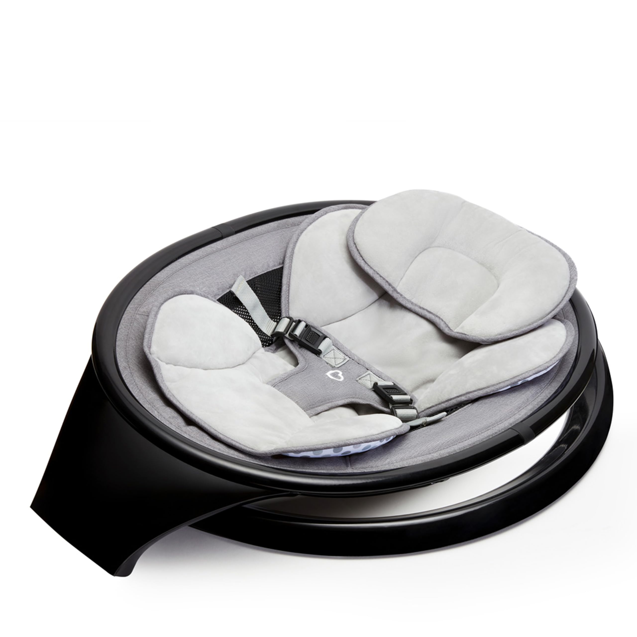 Munchkin Baby Swing, Portable and Lightweight, Bluetooth Enabled Electric Infant Rocker with Natural Sway in 5 Ranges of Motion, Newborn Nursery Essentials, Black/Grey