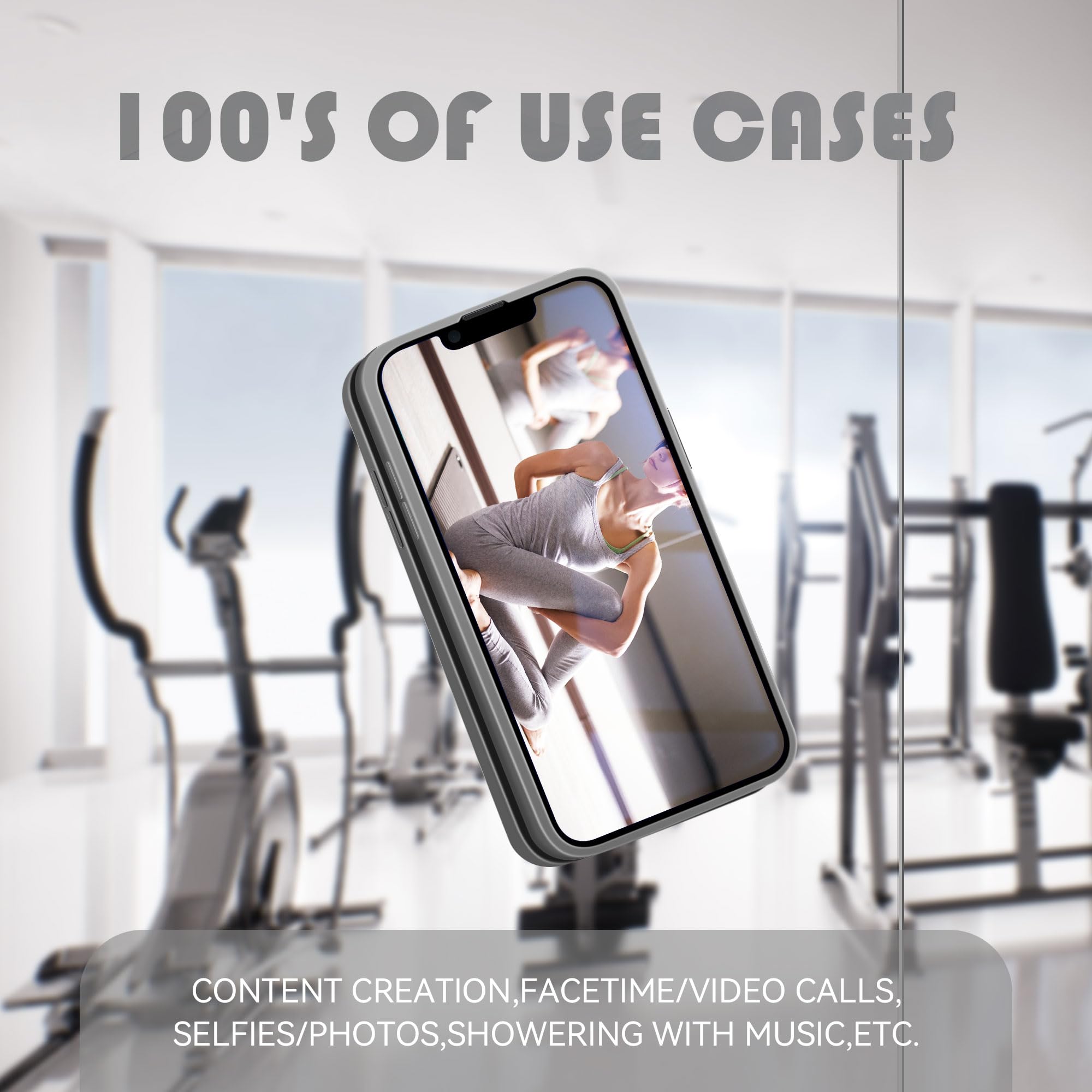 Silicone Phone Sticky Grip, Suction Phone Case Mount for iPhone and Android, Hands-Free Sticky Cell Phone Grip, Mobile Fidget Mirror Holder for Selfies and Videos
