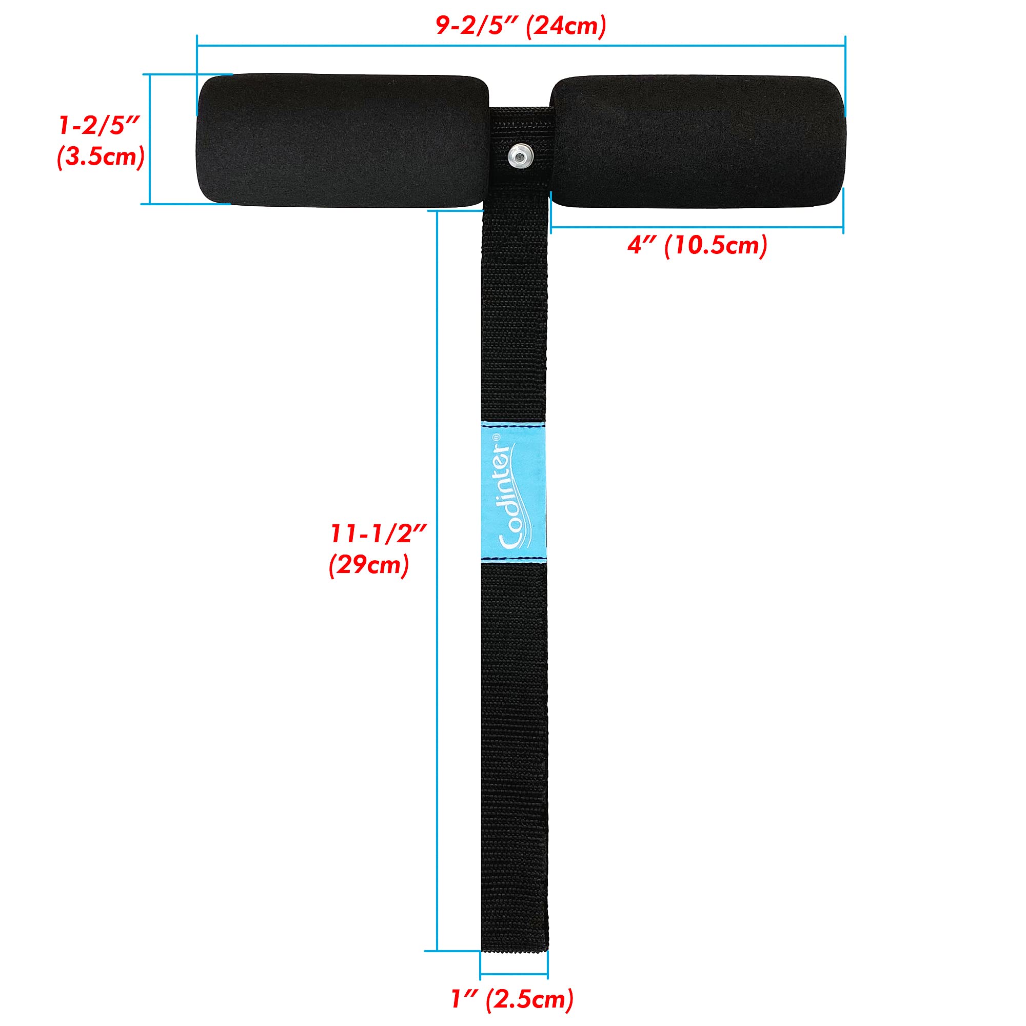 Codinter Quick Hood Loops, T-Shaped Hood Anchor Straps with Solid Aluminum Core for Car Trunk Secure Kayak Bow/Stern Tie-Downs – 1 Pair Black