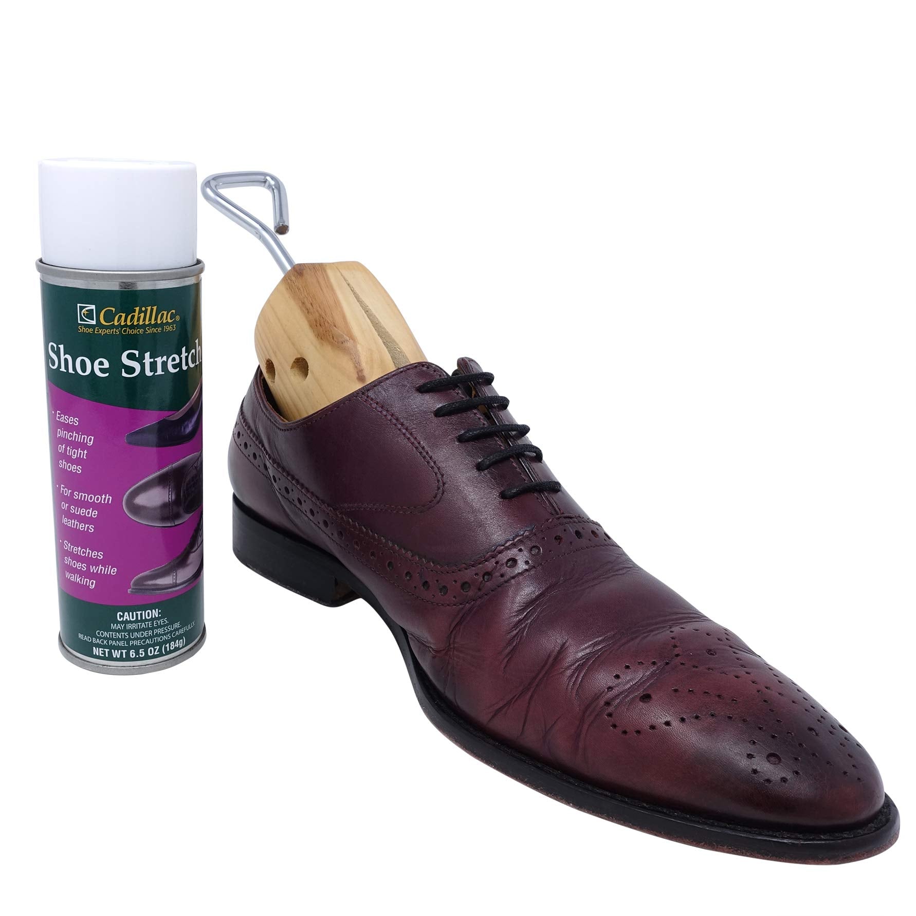 Cadillac Shoe Stretch Spray - Professional Boot & Shoe Stretcher & Softener for Women and Men | Stretch Leather, Suede, Nubuck and Other Footwear for Wide Feet