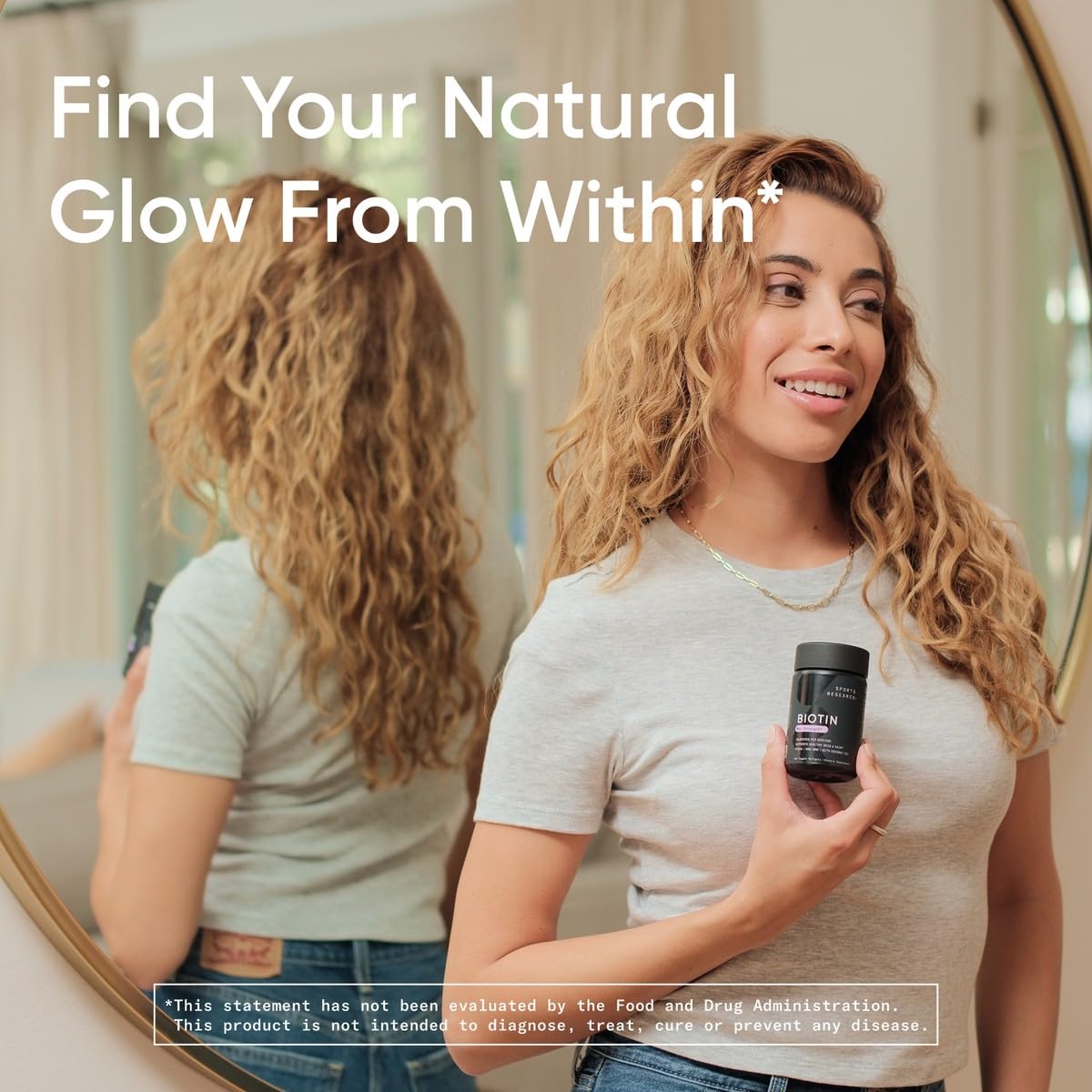 Sports Research® Biotin 2,500mcg with Organic Coconut Oil - Biotin (Vitamin B7) for Healthy Skin and Hair Support* - for Women and Men - Vegan, Non-GMO, Gluten & Soy-Free - 120 Veggie Softgels
