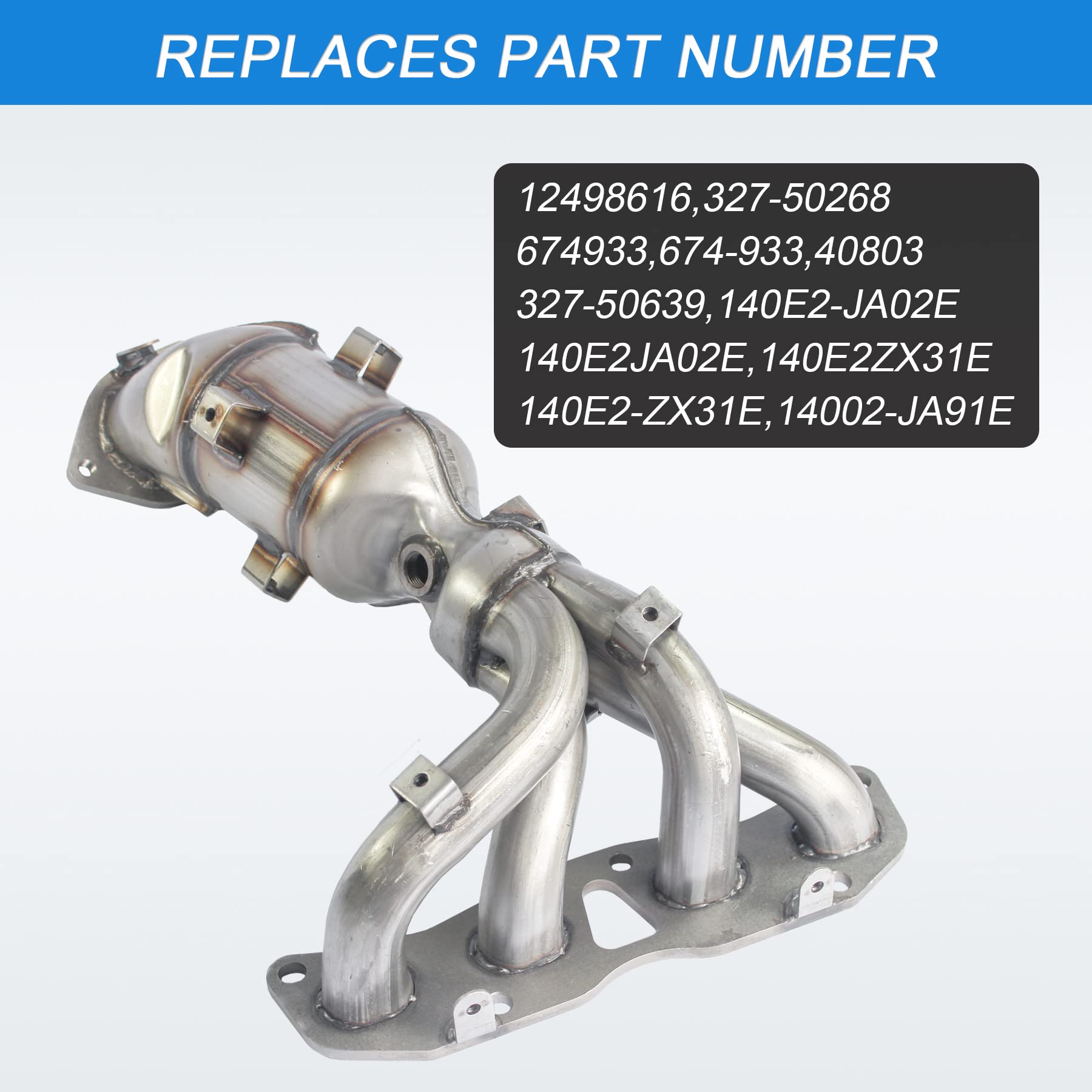 JDMSPEED New Exhaust Manifold with Gasket Replacement for Nissan Altima L4 2.5L 2007 2008 2009 2010 2011 2012 2013 Replaces 674-933 140E2-JA02E 140E2-ZX31E