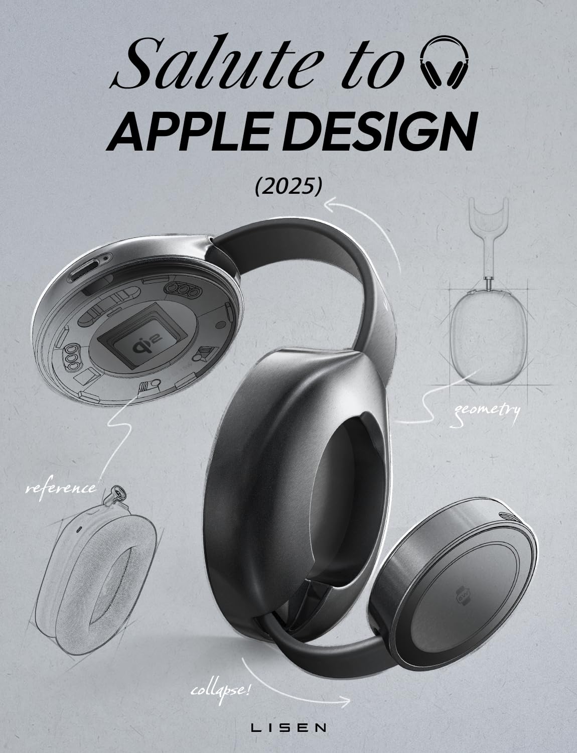 LISEN 25W QI2 Magsafe Charger Stand Cube, 3 in 1 Charging Station Apple, MagGo Travel Charger for Multiple Devices for iPhone AirPods Apple Watch (30W Charger Included) (Black)