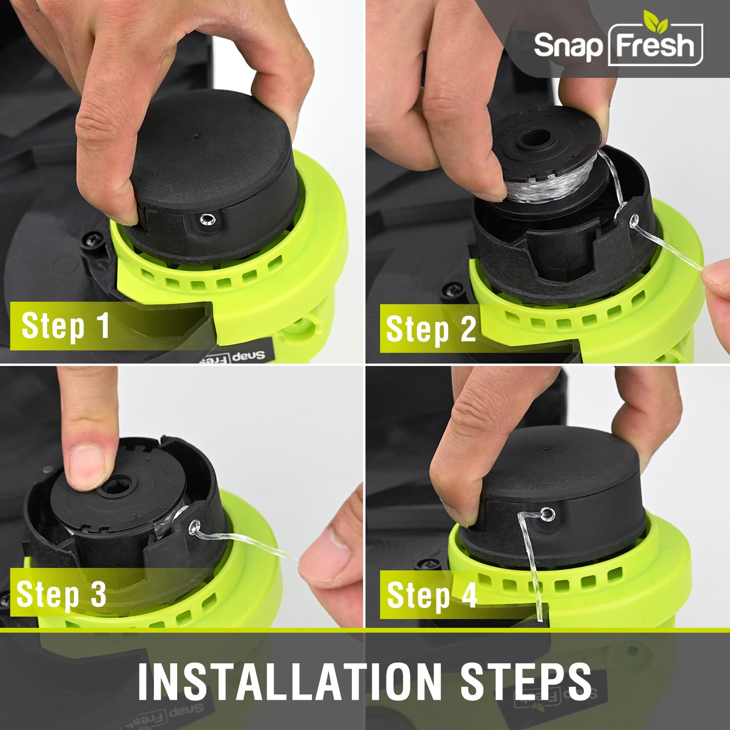 SnapFresh 8 Packs Weed Eater String, 13 Ft 0.065" Trimmer Line Replacement Spools, Automative Feed String Trimmer Line, Only String Trimmer BBT-ZE2OST