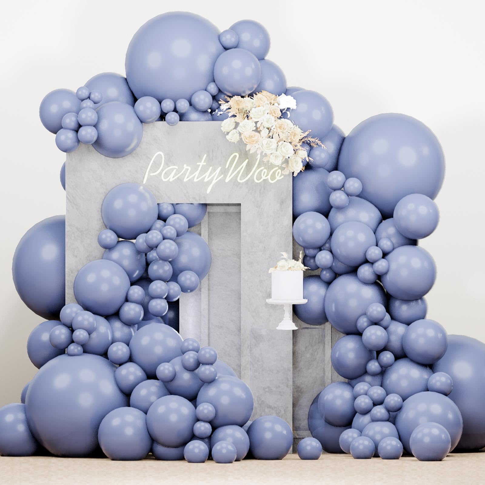 PartyWoo Dusty Purple Balloons 140pcs Different Sizes of 18 12 10 5 Inch Lavender Lilac Boho Neutral Balloon Arch Kit for Graduation Baby Shower Cat Tornado Birthday Party Decorations Purple-F49
