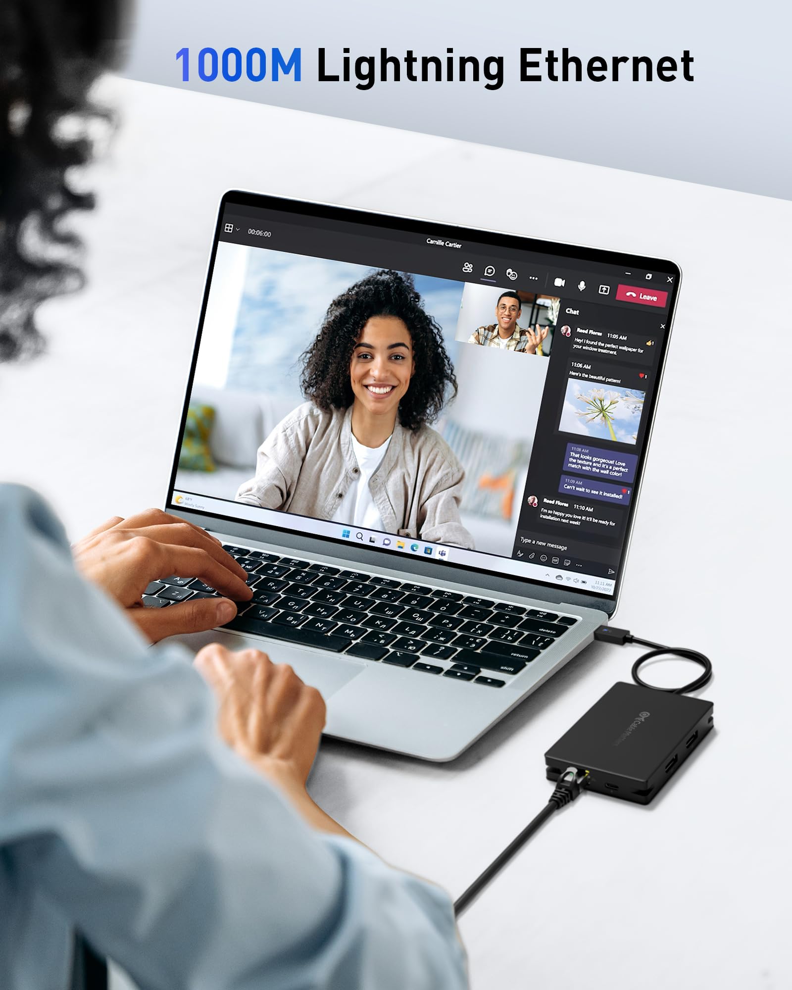 Cable Matters 8-in-1 Portable 40Gbps USB4 Hub (USB 4 Dock) Dual DisplayPort 4K@60Hz, Single DP 4K@240Hz/8K@60Hz, 100W PD, Gigabit Ethernet, Compatible with Thunderbolt 4 (*macOS's Display Limitation)