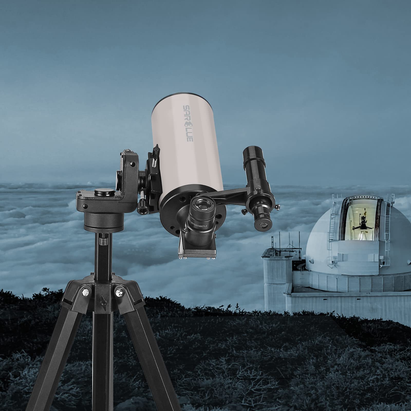 Maksutov-Cassegrain Telescope, Mak70 Telescopes for Adults Kids 1000mm Focal Length 70mm Objective Lens, Beginners Astronomy Telescope with Slow Motion Gimbal Tripod