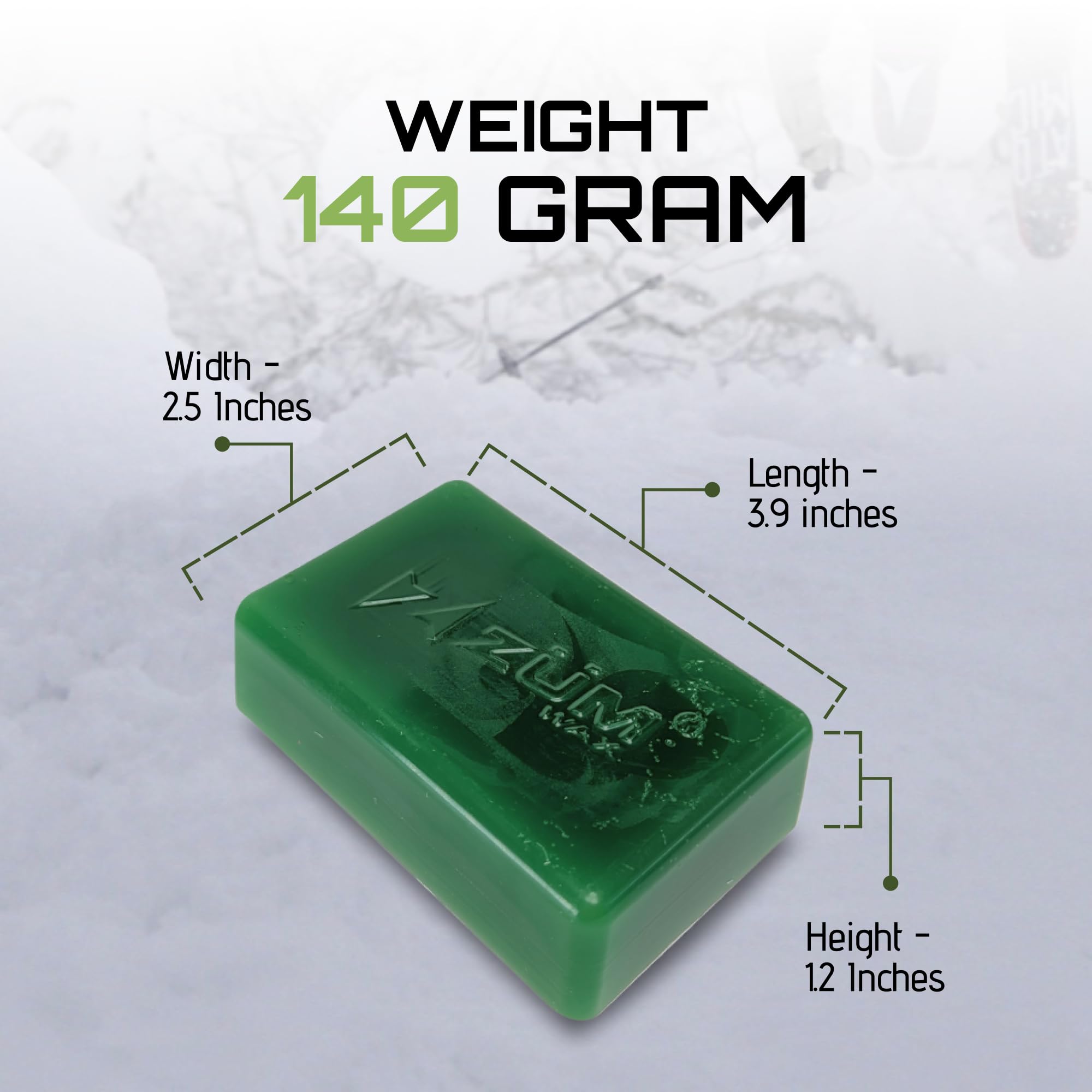 ZUMWax Iron-On Ski/Snowboard/Nordic/Cross-Country Wax, 140g, Long-Lasting, Secret Vanilla Scent, Made in USA, PFAS-Free. 100% Hydrocarbon Wax. Fast, Durable, eco-Friendly for All Conditions!