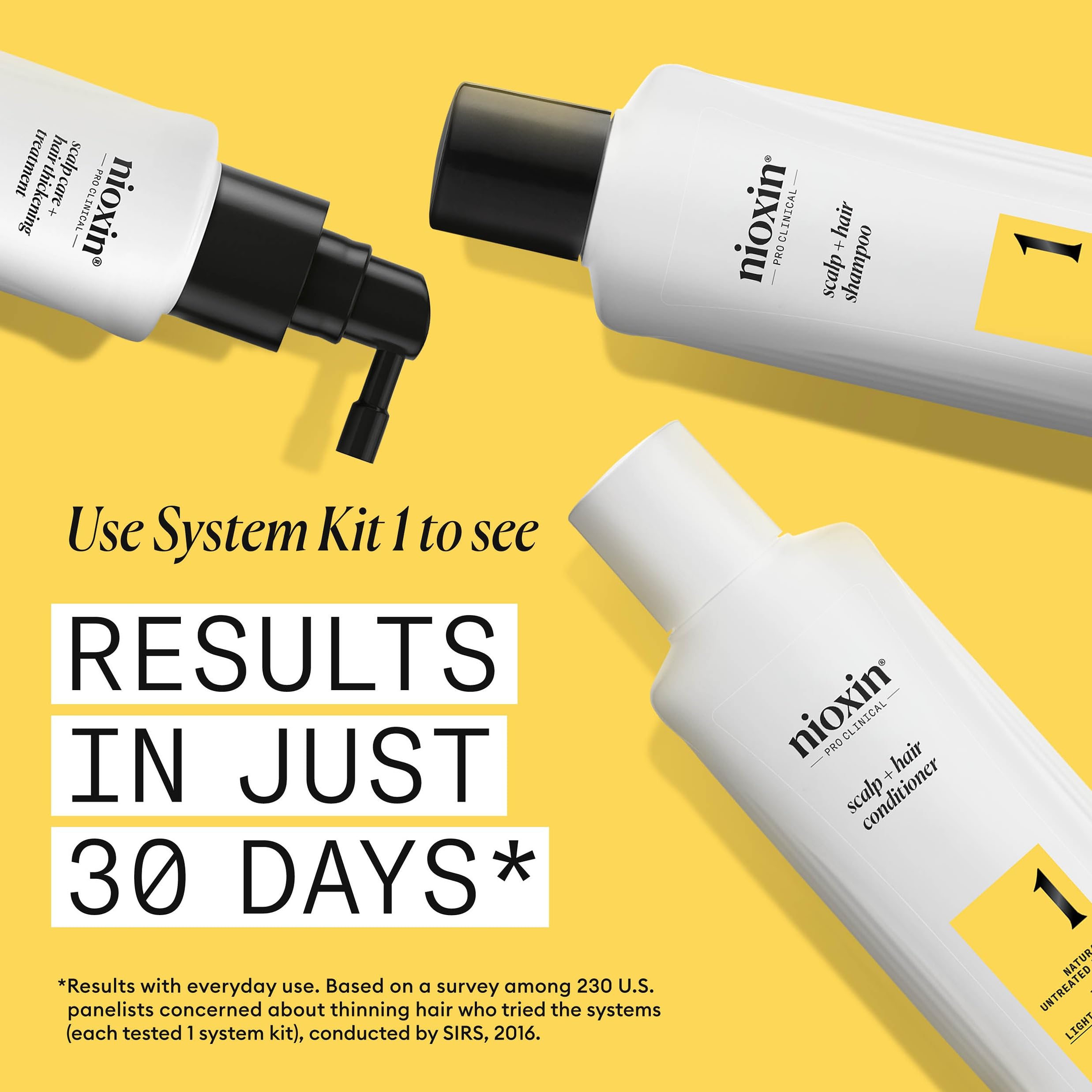Nioxin Scalp + Hair Thickening System 1 Shampoo | For Natural or Untreated Hair with Light Thinning | With Niacinamide and Biotin | 10.1 Fl oz.