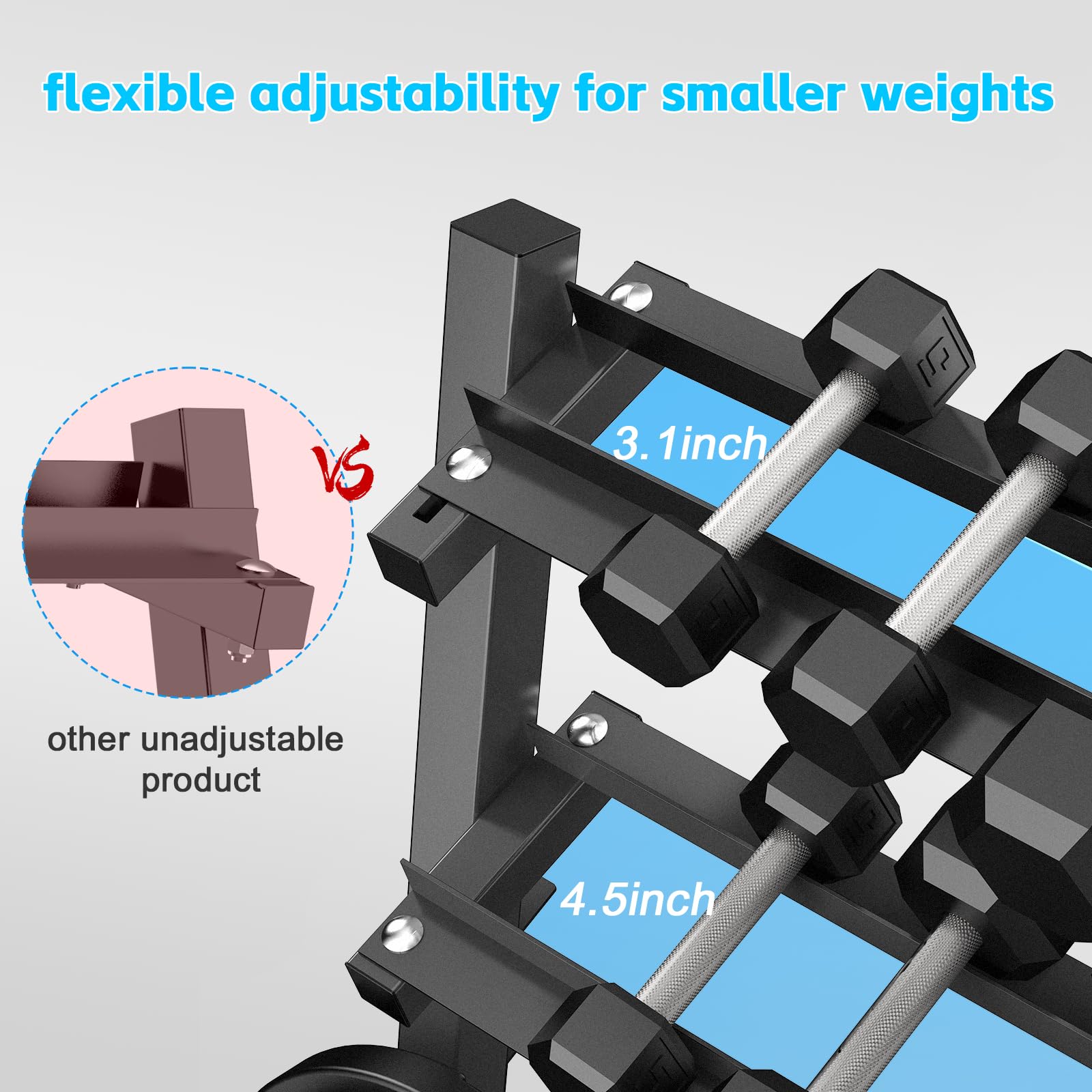 AOTORJAY Dumbbell Rack Home Gym Weight Rack Dumbbell Storage Rack Multi-layer Weights Holder
