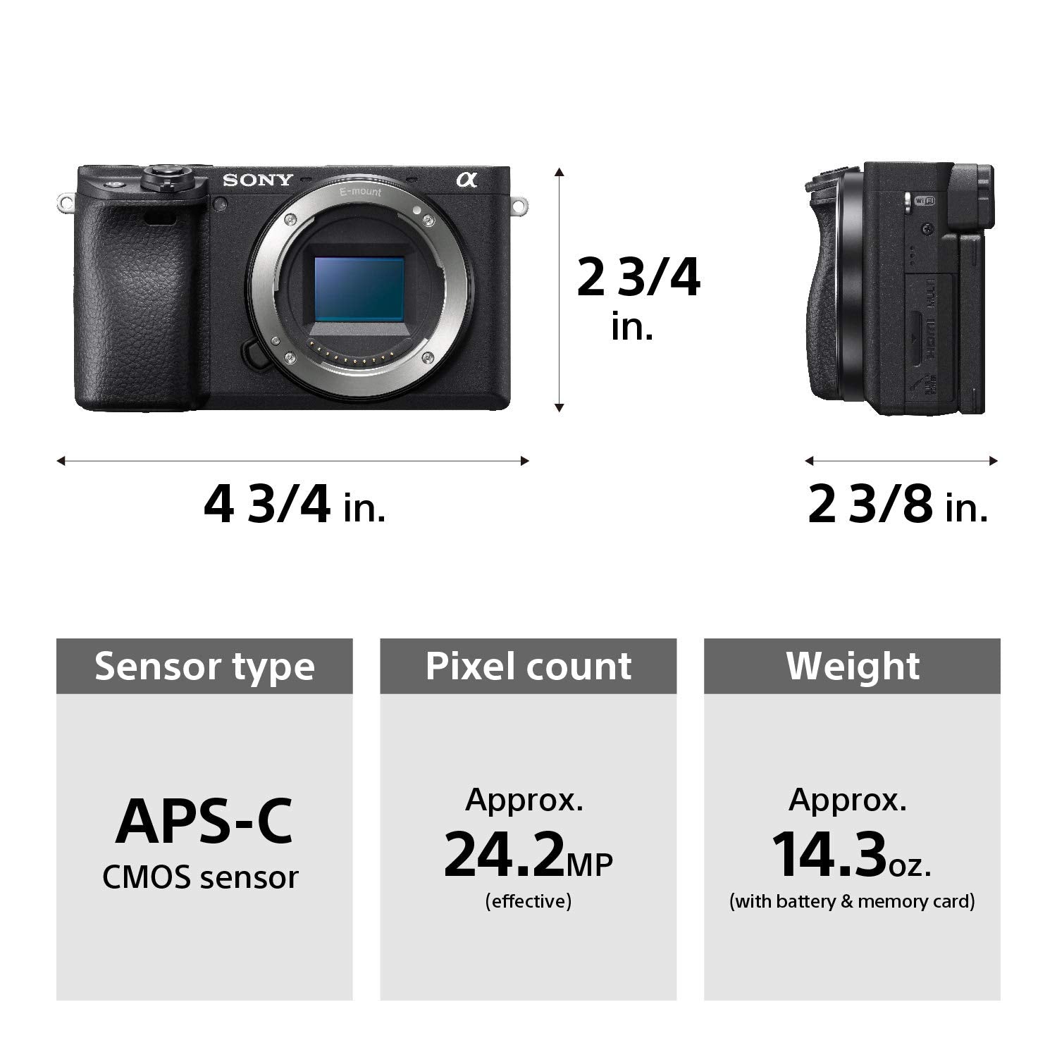 Sony Alpha a6400 Mirrorless Camera: Compact APS-C Interchangeable Lens Digital Camera with Real-Time Eye Auto Focus, 4K Video, Flip Screen & 16-50mm Lens - E Mount Compatible - ILCE-6400L/B, Black