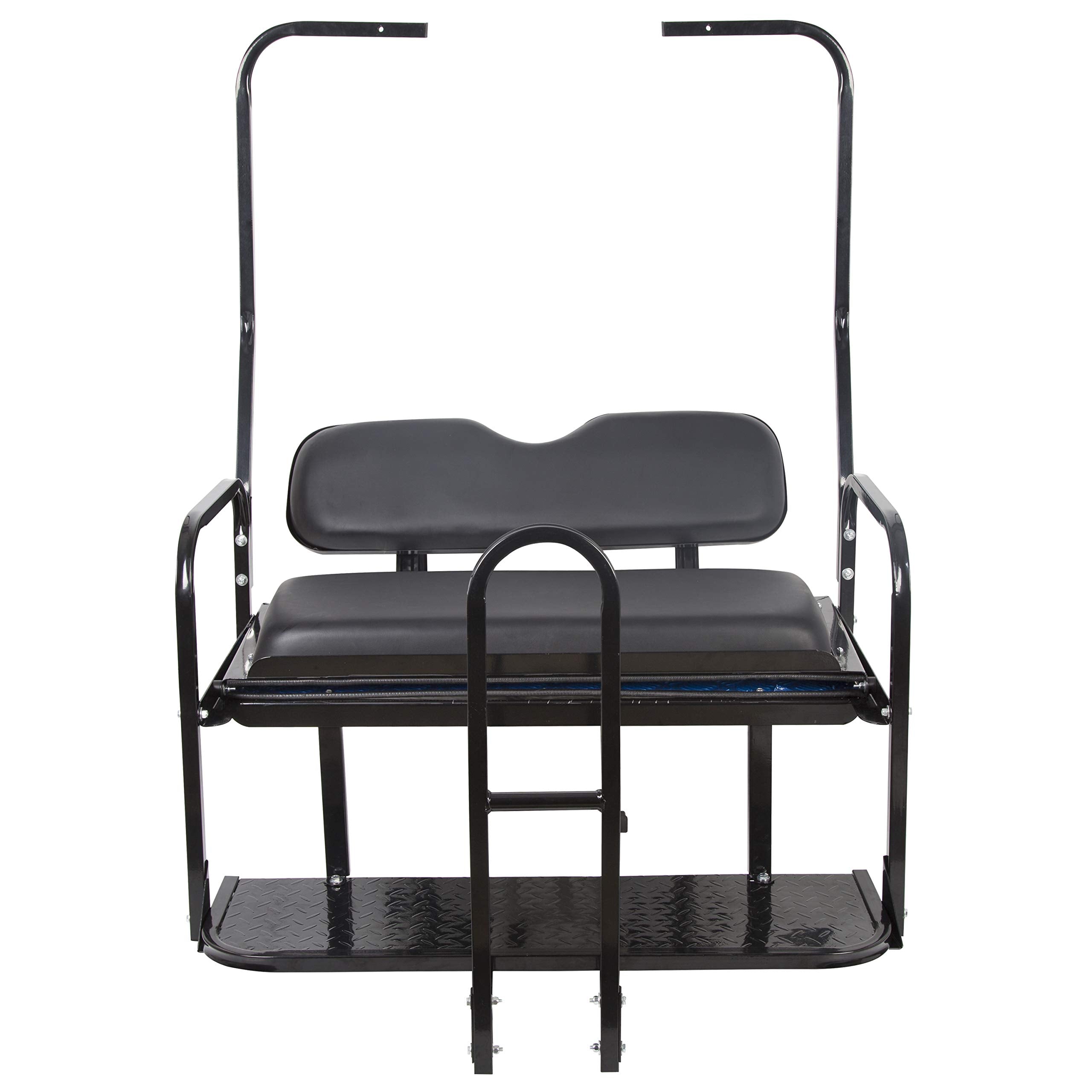 KUAFU Black Rear Flip Back Seat Compatible with 1982-2000.5 Club Car DS Model Golf Cart 1102 LBS Weight Capacity Heavy Duty Steel Frame Flip Folding Rear Back Seat Kit