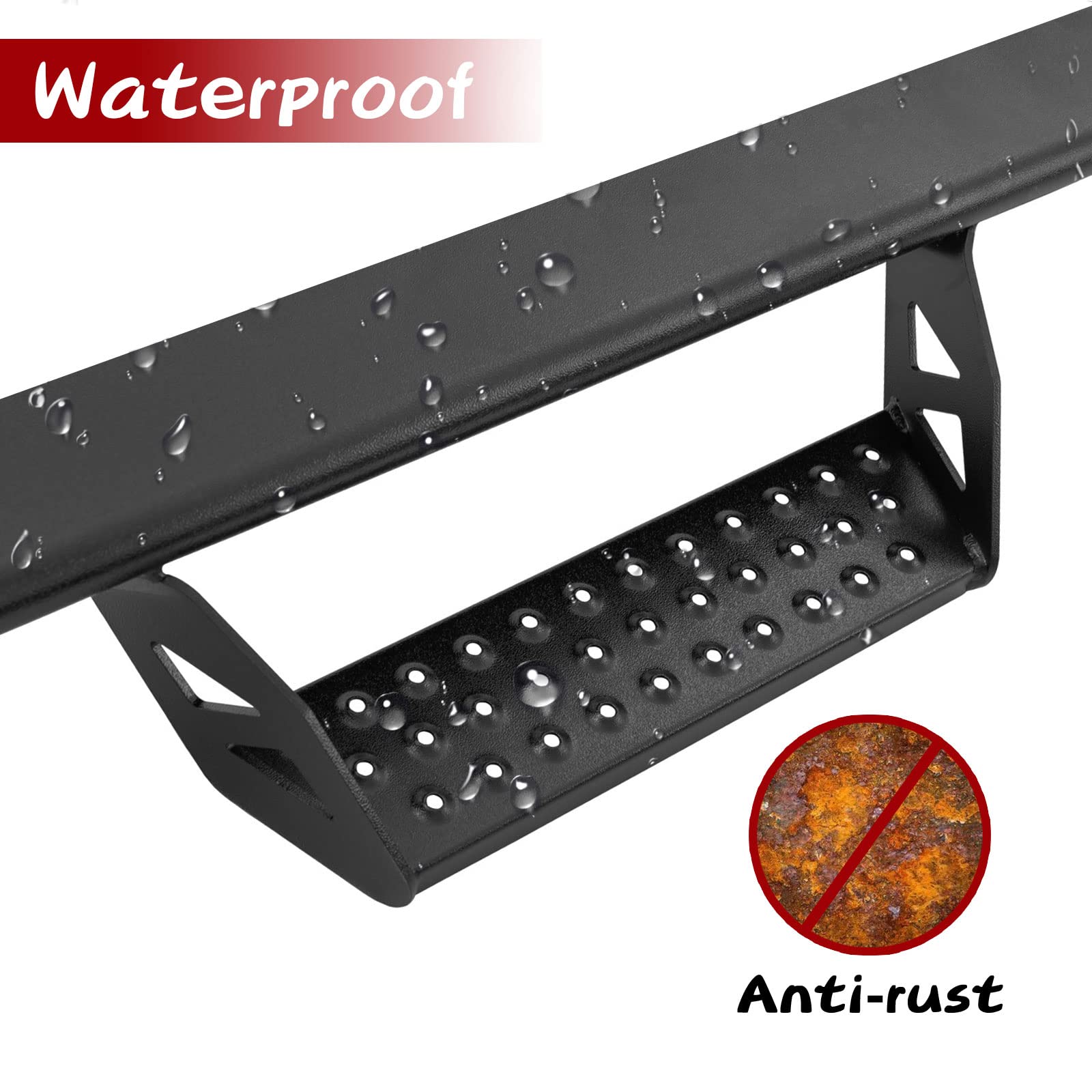OTHOWE Side Steps Compatible with 2010-2024 Toyota 4runner (Without Side Skirts)(exclude 10-13 Sr5 & 10-24 Limited & 20-22 Nightshade Edition & 22-24 TRD Sport Models) 3" Black Running Boards 2pcs