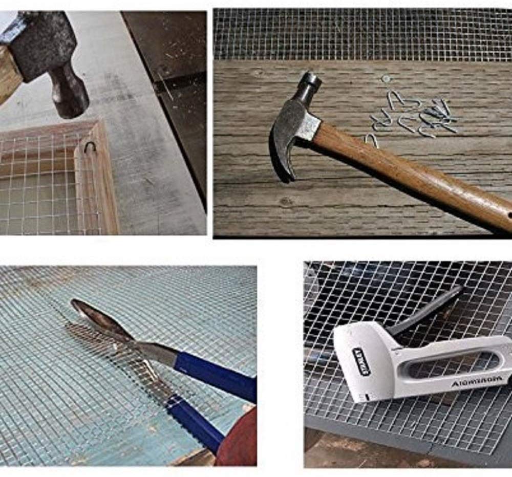 AMAGABELI GARDEN & HOME 36in x 50ft 1/8 inch Hardware Cloth 27 Gauge Galvanized Steel Chicken Wire Mesh Roll Fence Mesh Garden Plant Supports Poultry Netting Square Snake Fencing Gopher JW010