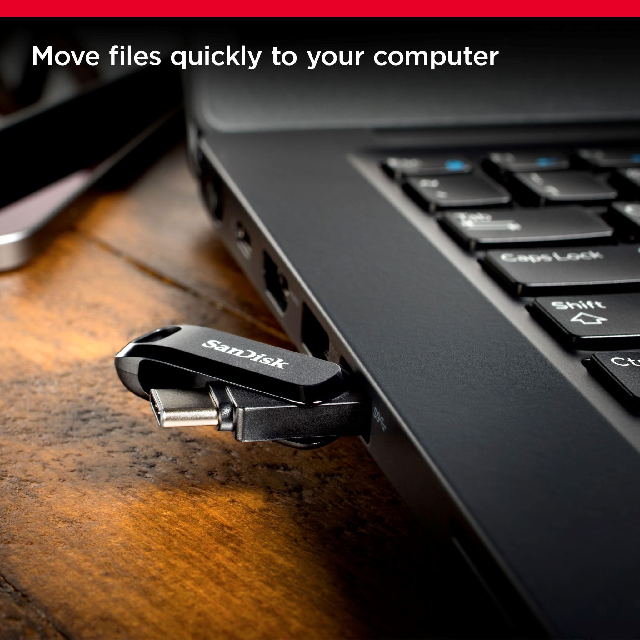 SanDisk 64GB Ultra Dual Drive Go USB Type-C Flash Drive, Black - SDDDC3-064G-G46