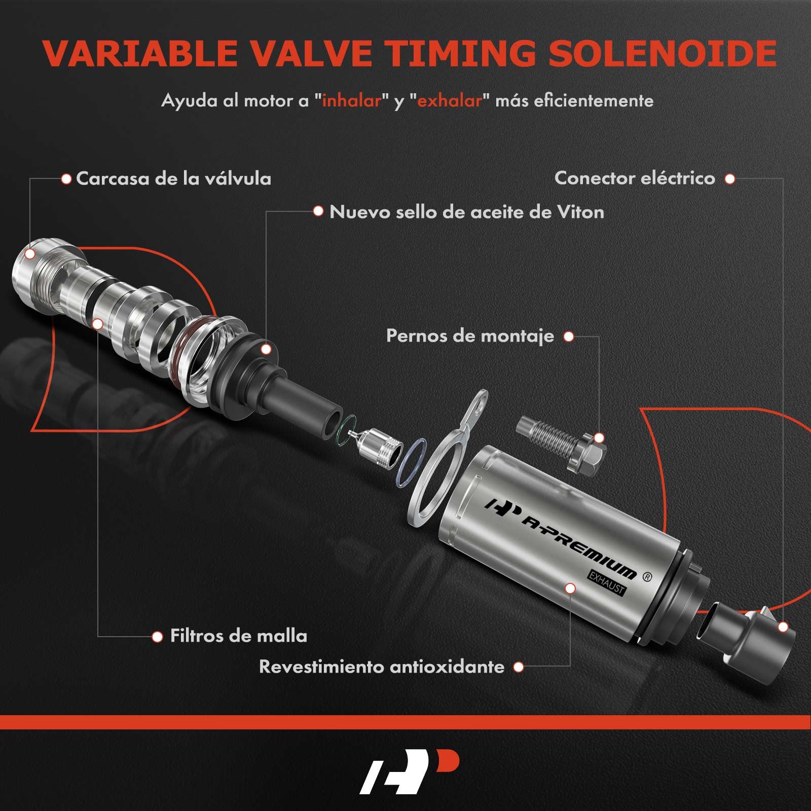 A-Premium VVT Intake & Exhaust Camshaft Position Actuator Solenoid Valve Kit Compatible with Chevy GMC Equinox Malibu Cobalt HHR Terrain Buick Pontiac Saturn 2.0L 2.2L 2.4L Replaces# 12655421 12655420