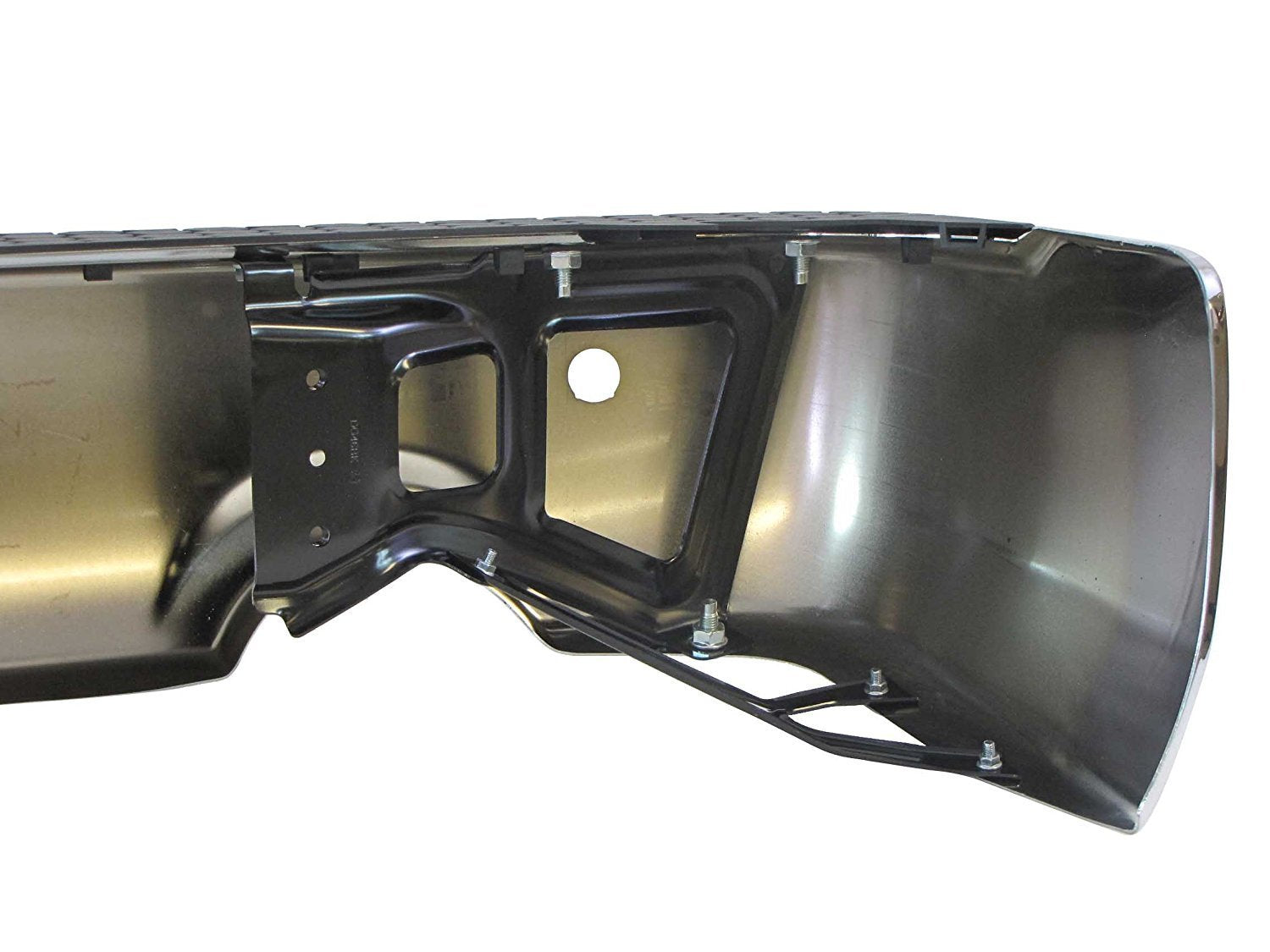 Mbi Auto - Steel Chrome, Complete Rear Step Bumper Assembly for 2009-2018 Dodge RAM 1500 W/Park 09-18, CH1103119