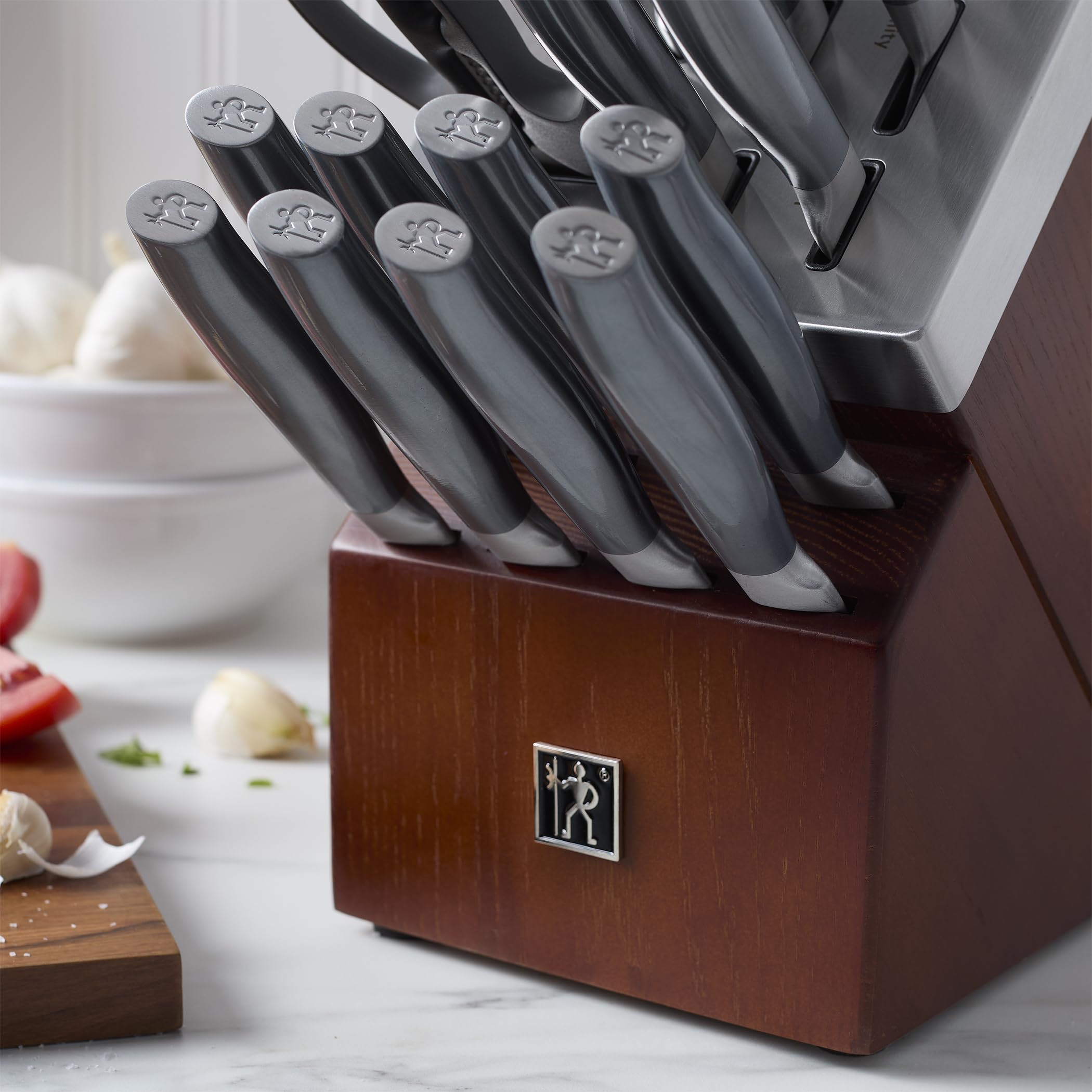 HENCKELS J.A International Graphite 20-pc Self-Sharpening Block Set, Brown, Silver