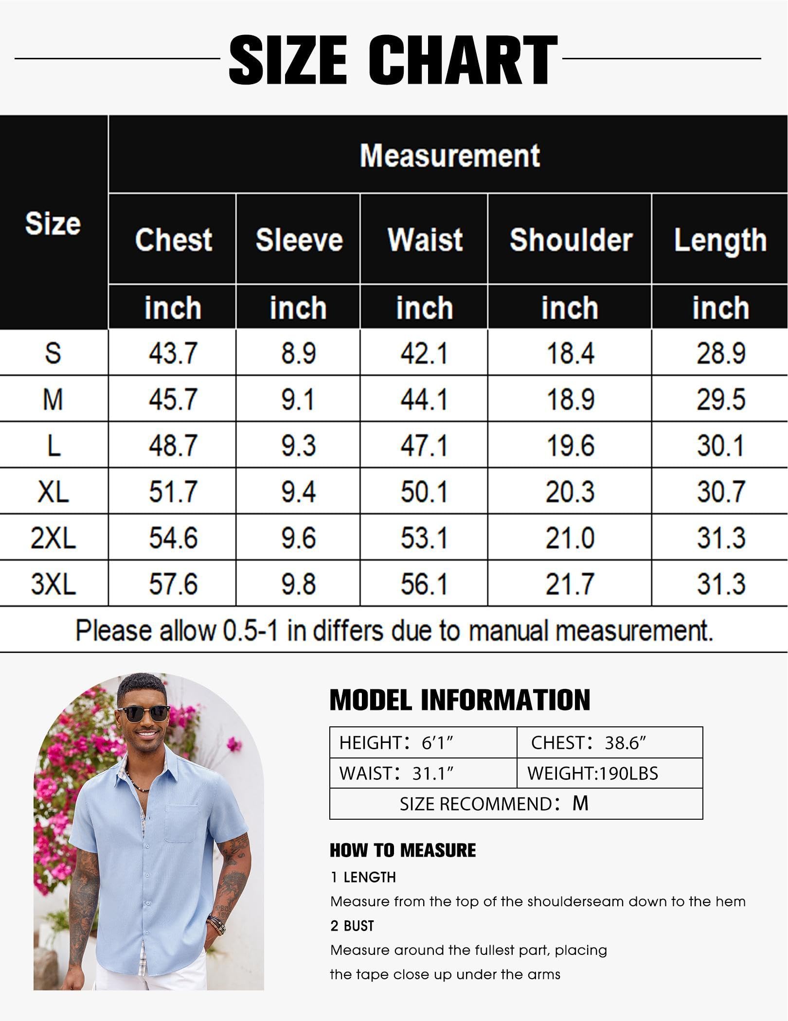 COOFANDY Men's Beach Shirt Short Sleeve Untucked Button Up Shirt Wedding Attire Dark Grey