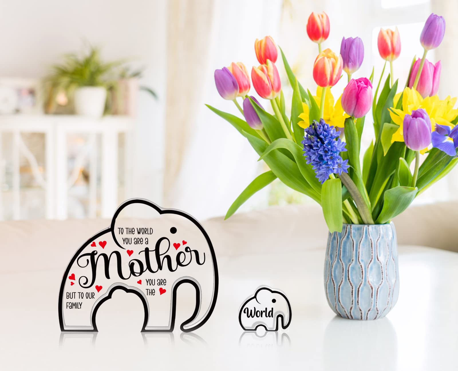 FLYAB Birthday Gifts for Mom from Daughter Son, Mom Gifts for Mothers Day, Mothers Day Keepsake and Paperweight, Anniversary Christmas Gifts for Women Wife