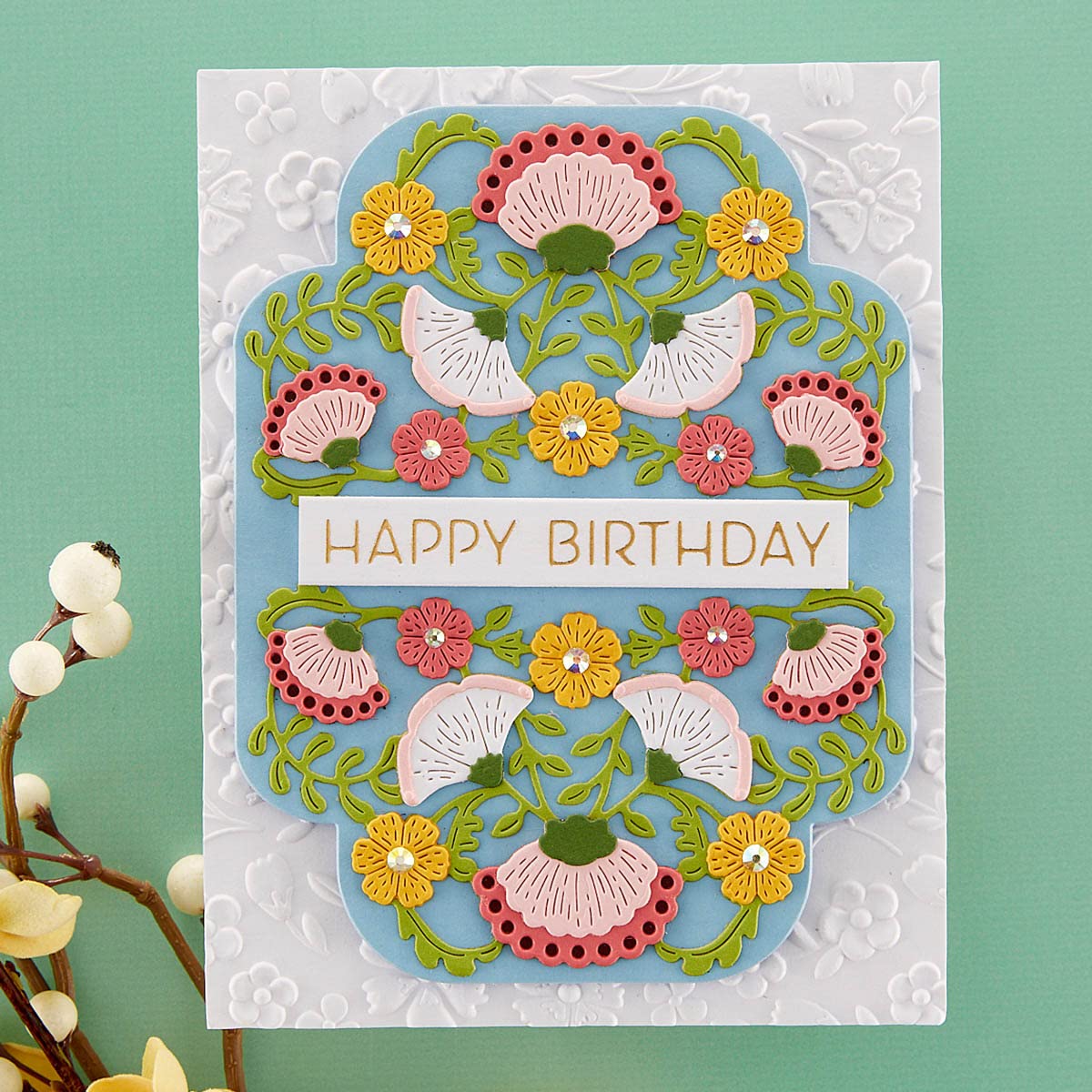 Spellbinders Four Petal Bloom Reflection Etched Dies, Metal