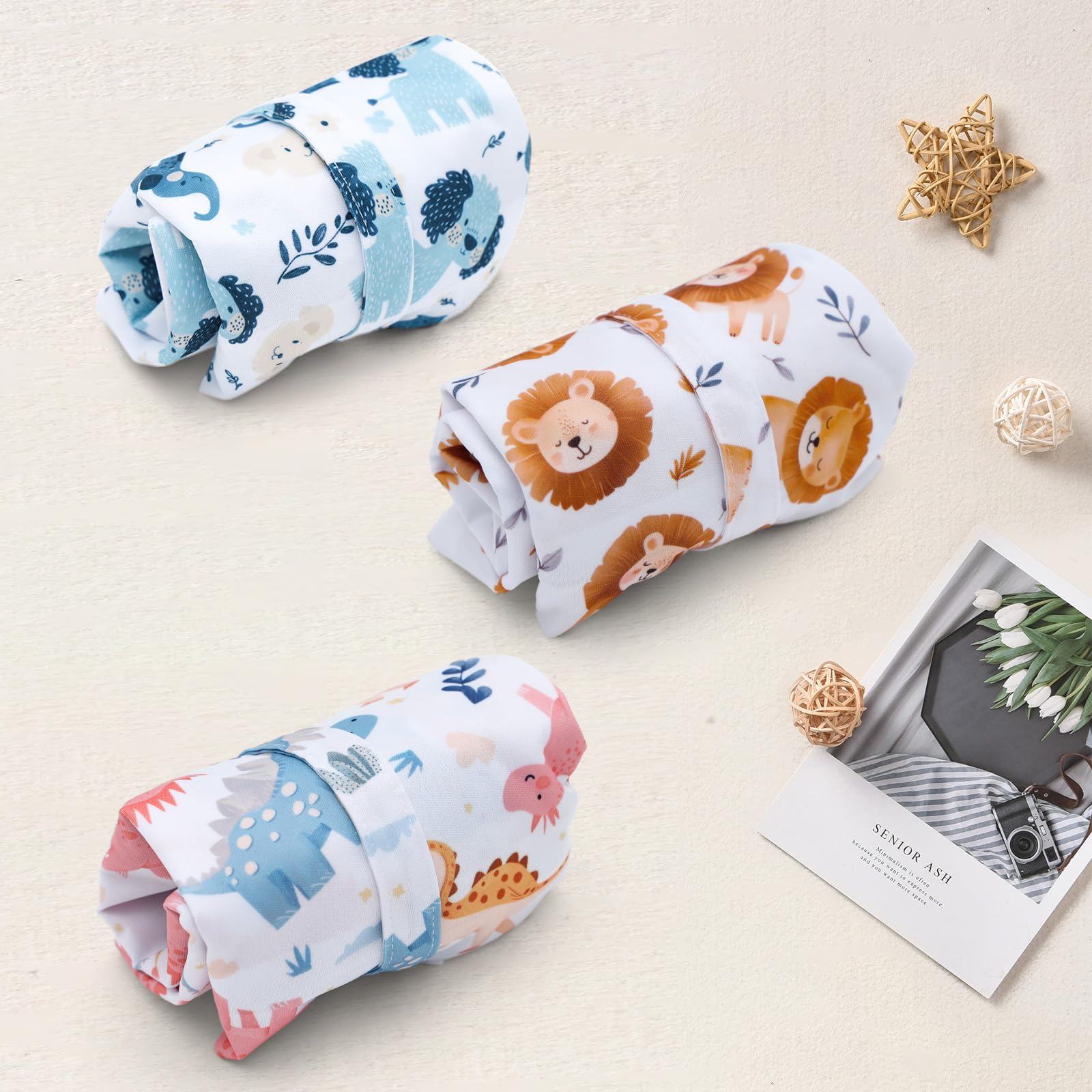 ALVA ALVABABY 2pcs Cloth Diaper Wet Dry Bags Waterproof Reusable with Two Zippered Pockets Travel Beach Pool Daycare Soiled Baby Items Yoga Gym Bag for Swimsuits or Wet Clothes 3L-ZM14