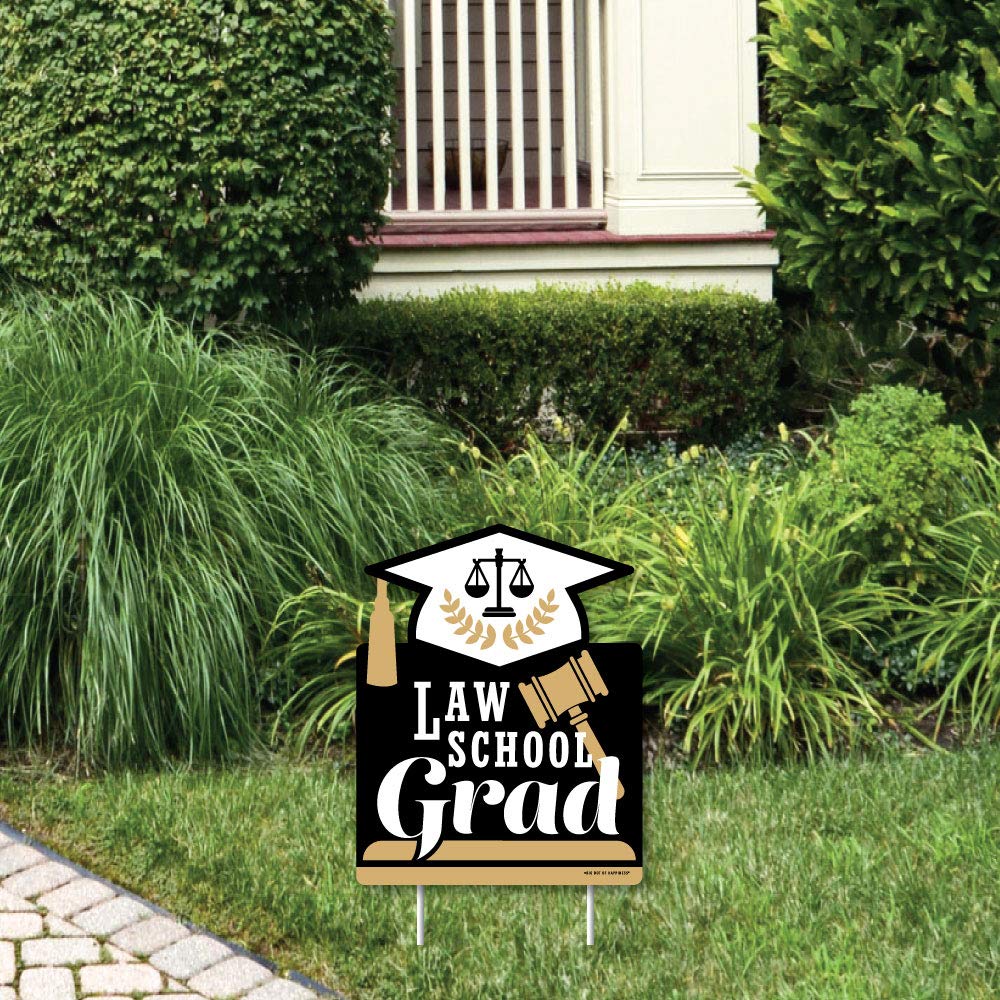 Big Dot of Happiness Law School Grad - Outdoor Lawn Sign - Future Lawyer Graduation Party Yard Sign - 1 Piece